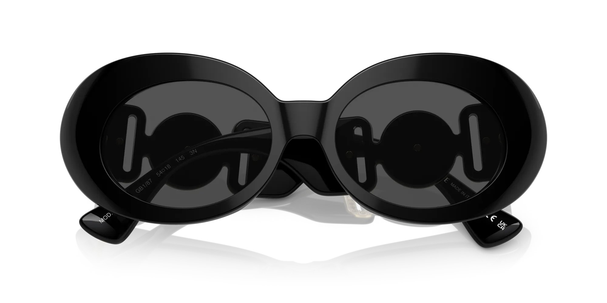 Versace VE4426BU GB1/87 Occhiali da sole Acetato Nero Grigio Rotonda Normale - immagine 2