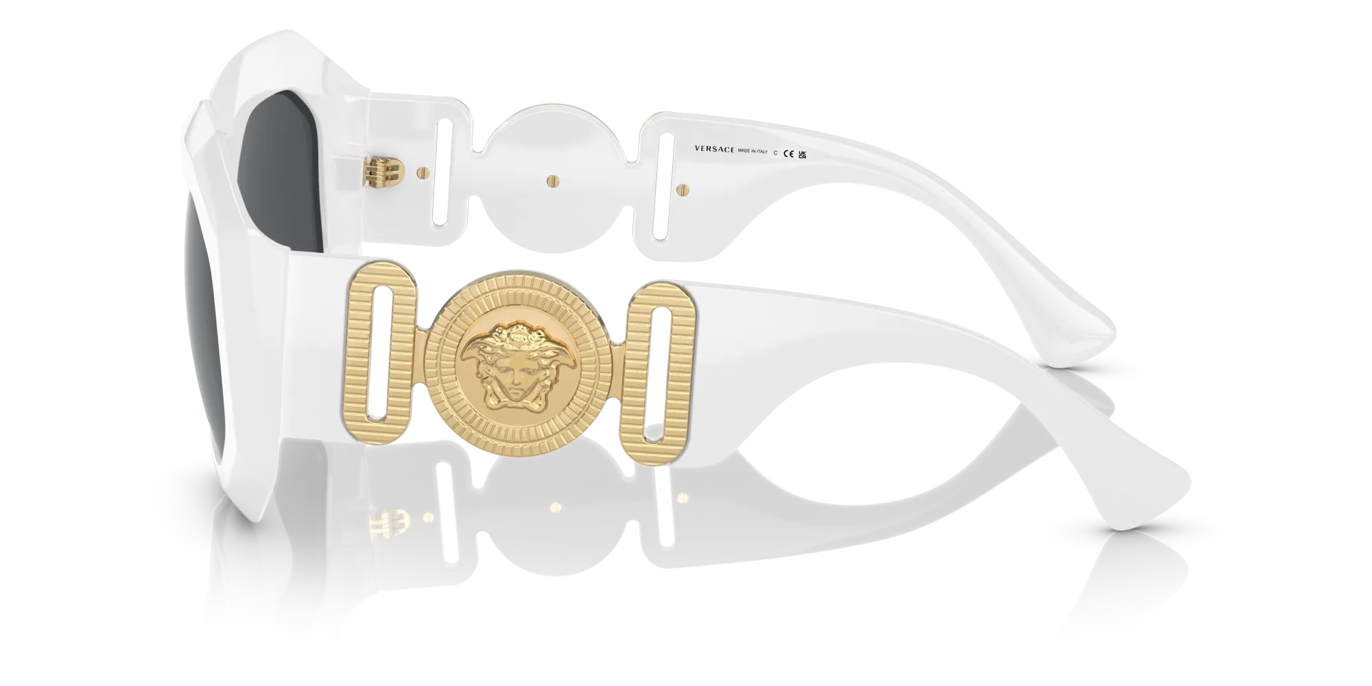 Versace VE4424U 314/87 Occhiali da sole Nylon Bianco Grigio Geometrica Normale - immagine 4