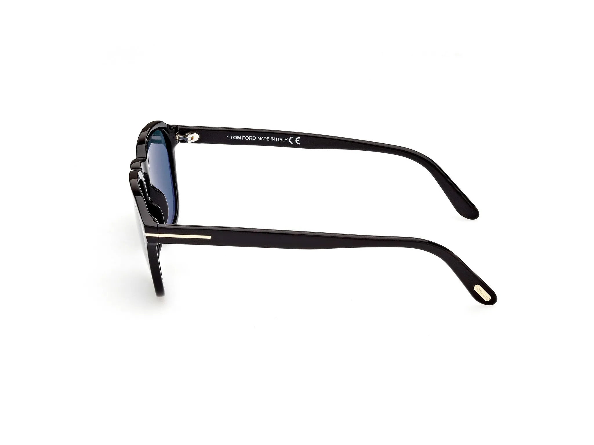 TOM FORD FT0931 AVERY 01V Occhiali da sole Acetato Nero Blu Rotonda Normale - immagine 3
