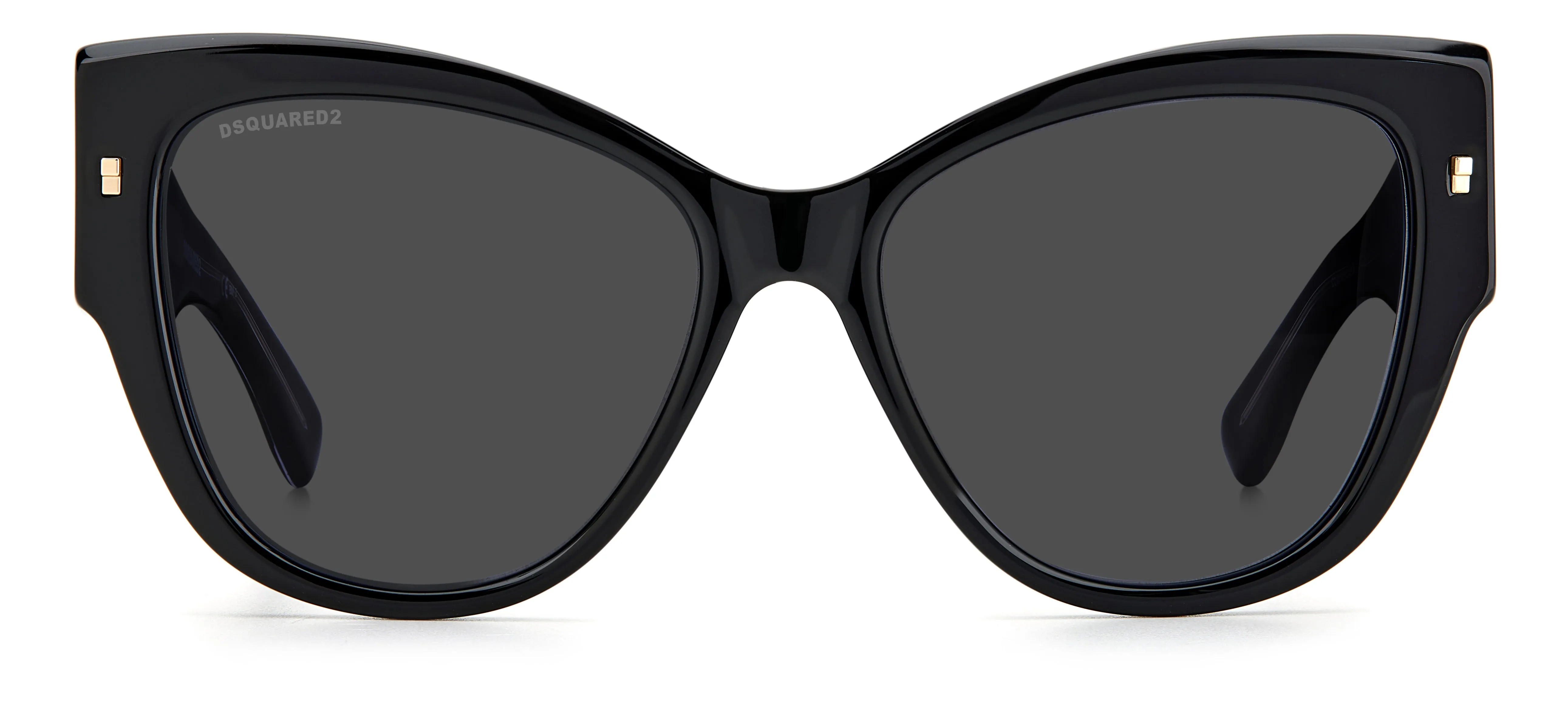 Dsquared2 D2 0016/S 2M2/IR Occhiali da sole Acetato Nero/Oro Grigio Cat Eye - immagine 2