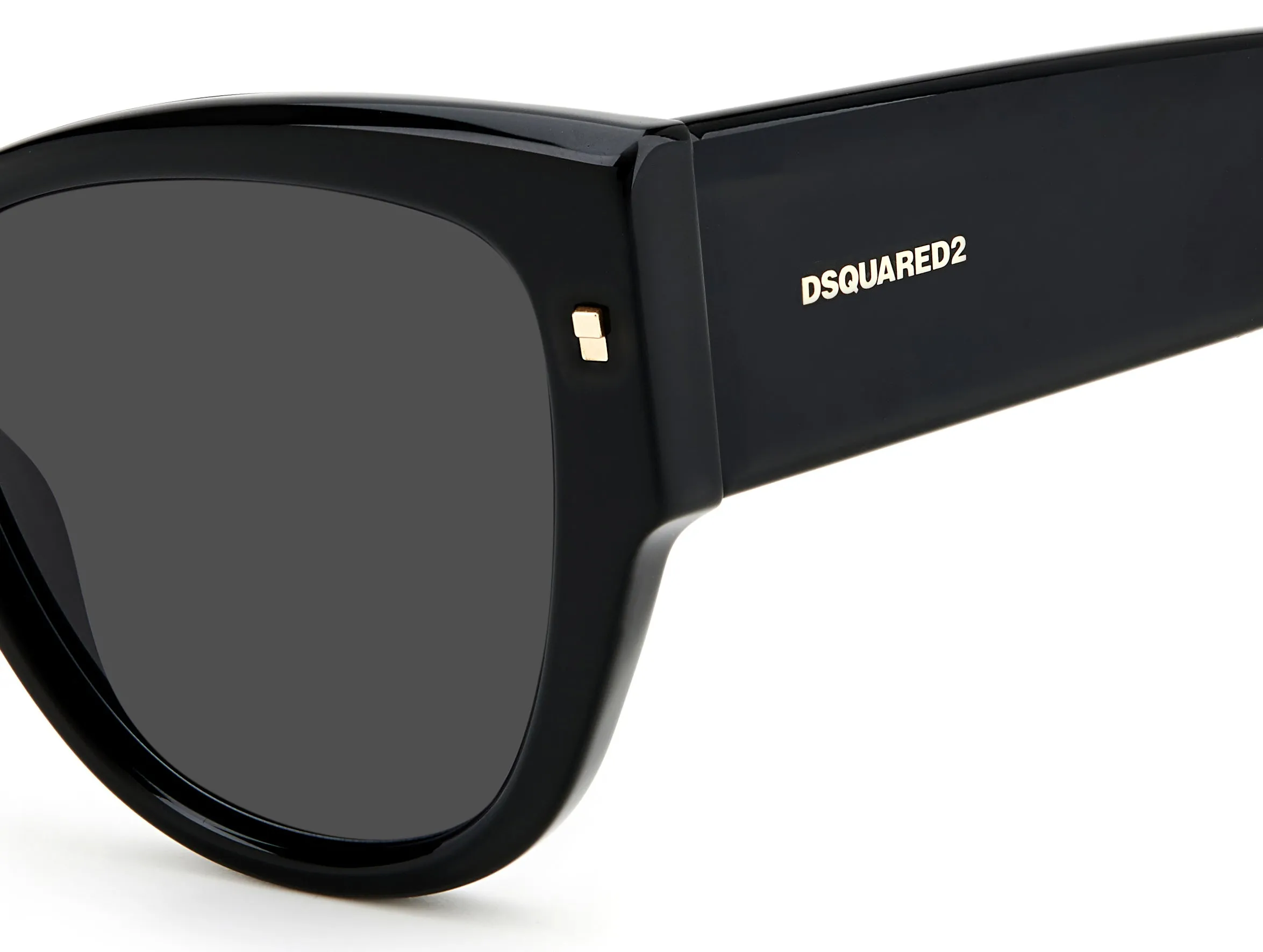 Dsquared2 D2 0016/S 2M2/IR Occhiali da sole Acetato Nero/Oro Grigio Cat Eye - immagine 3