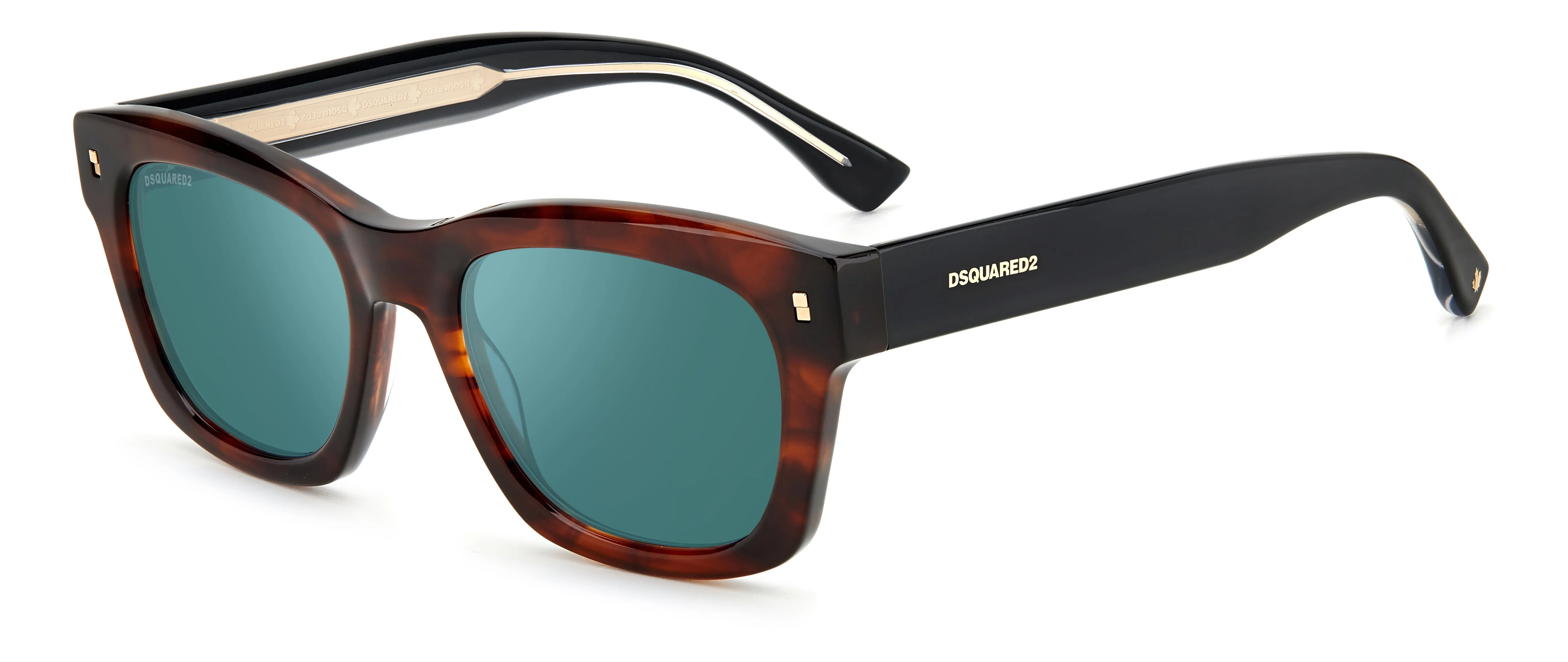 Dsquared2 D2 0012/S EX4/MT Occhiali da sole Acetato Marrone Multicolore Squadrata Specchiato - immagine 1