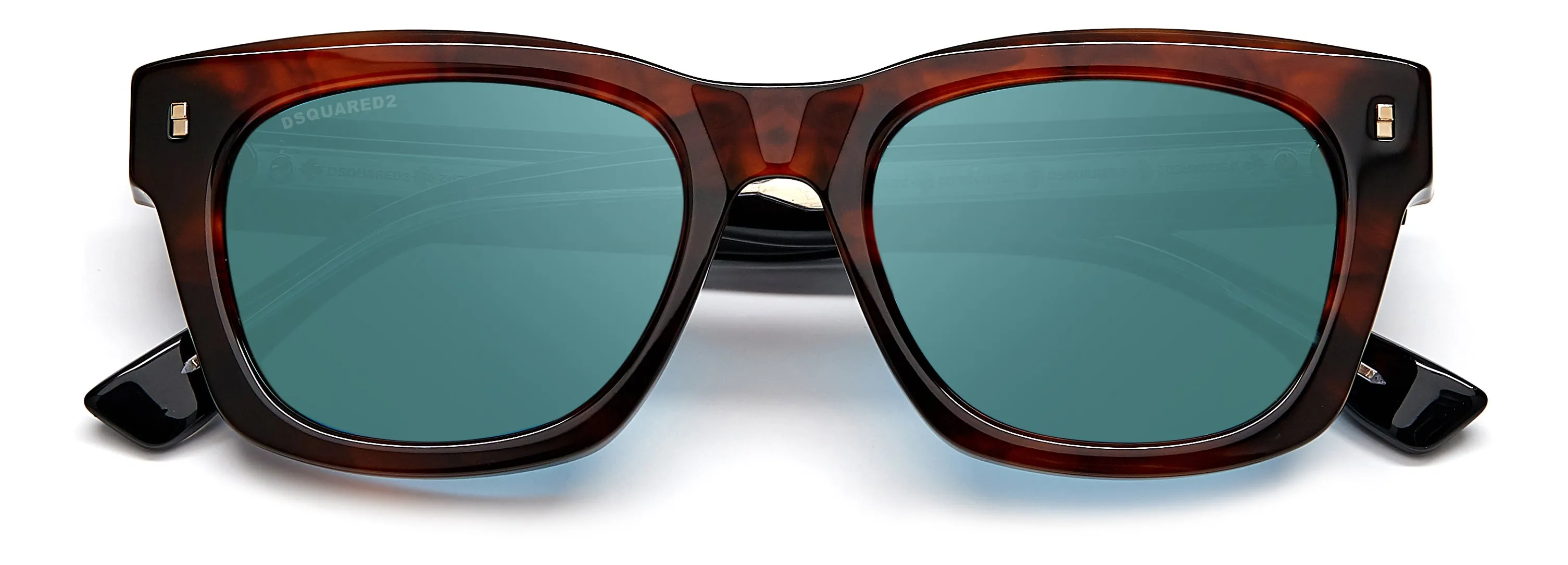 Dsquared2 D2 0012/S EX4/MT Occhiali da sole Acetato Marrone Multicolore Squadrata Specchiato - immagine 3