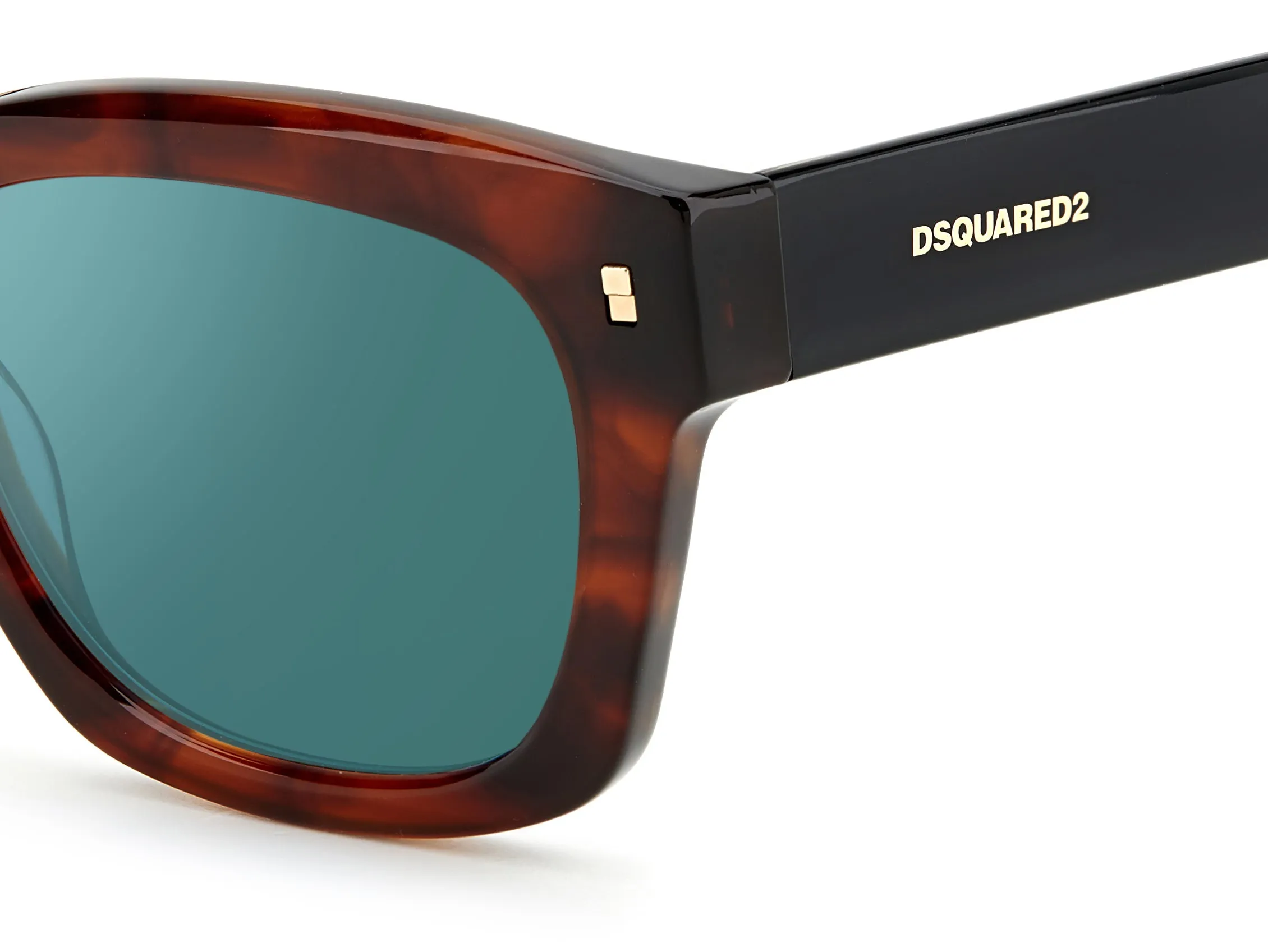 Dsquared2 D2 0012/S EX4/MT Occhiali da sole Acetato Marrone Multicolore Squadrata Specchiato - immagine 4