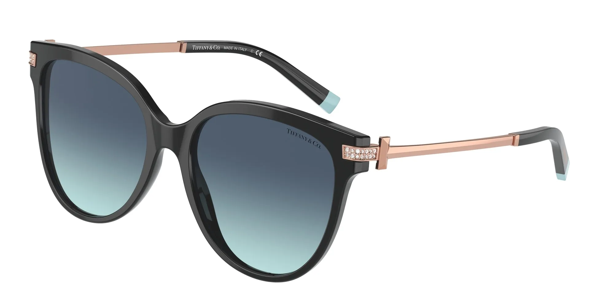 Tiffany TF4193B 80019S Occhiali da sole Acetato Nero Blu Pillow Normale Sfumato - immagine 1