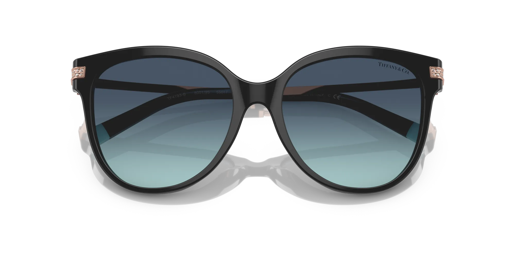Tiffany TF4193B 80019S Occhiali da sole Acetato Nero Blu Pillow Normale Sfumato - immagine 2