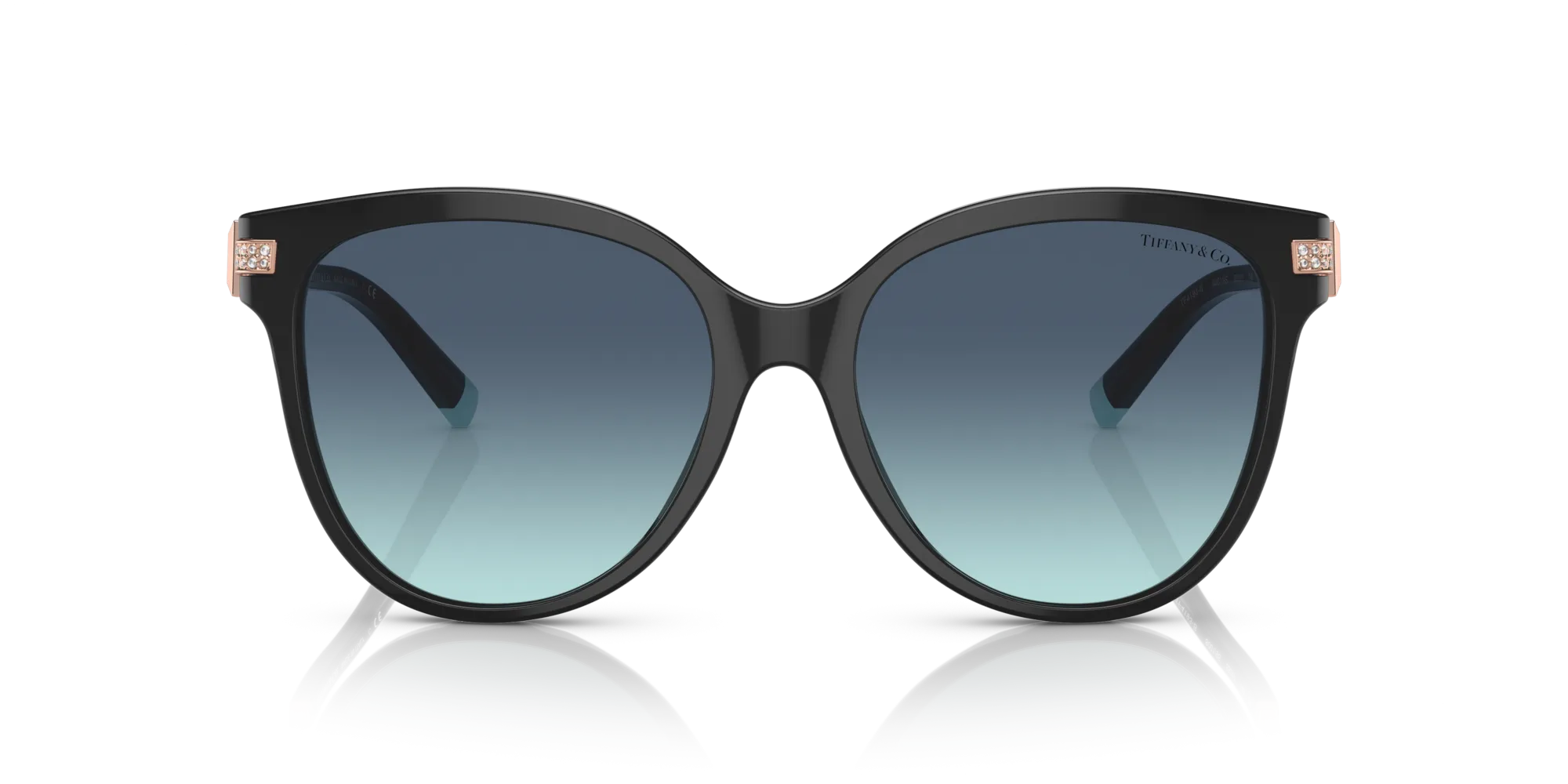 Tiffany TF4193B 80019S Occhiali da sole Acetato Nero Blu Pillow Normale Sfumato - immagine 3