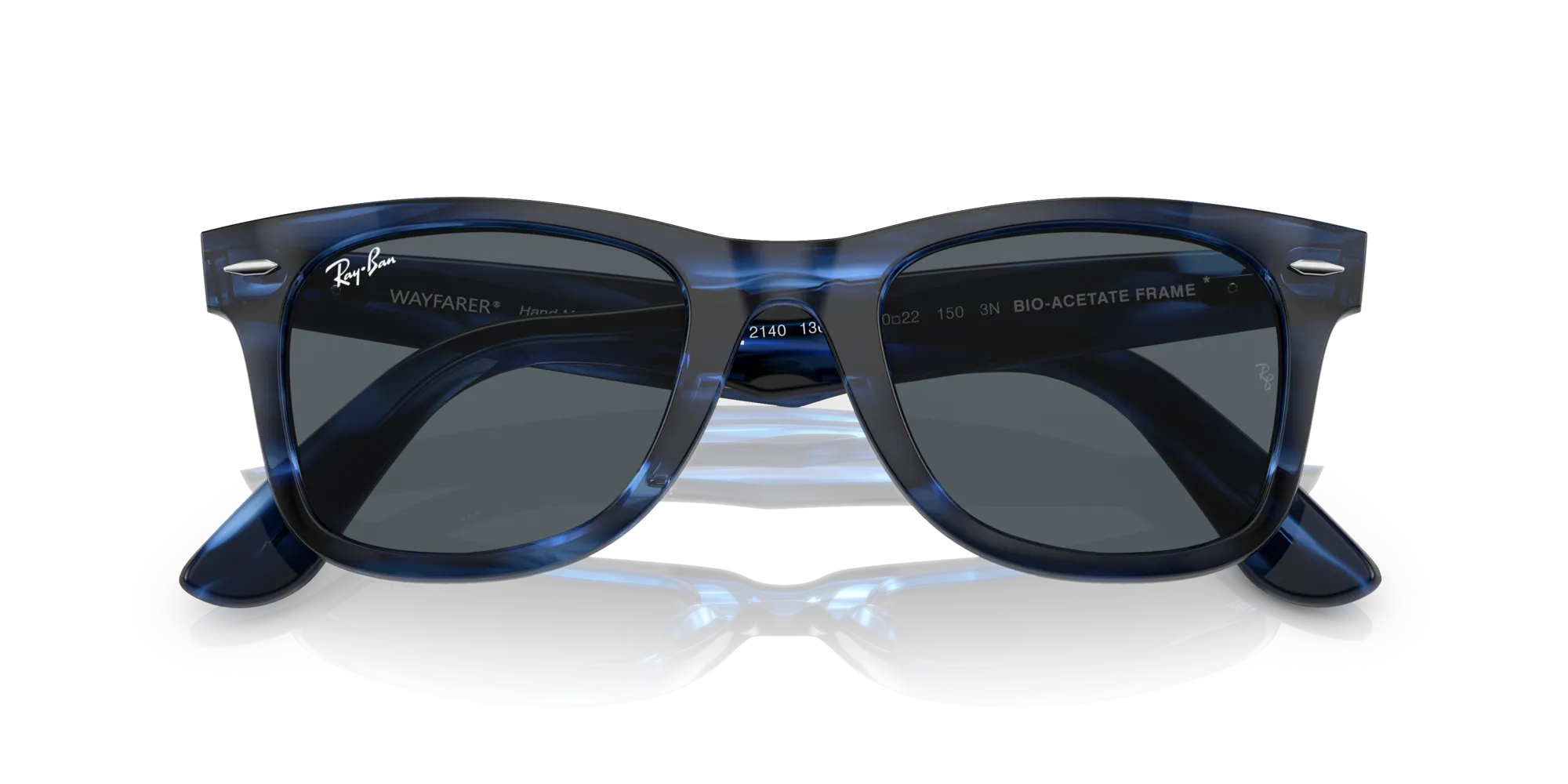 Ray - Ban RB2140 WAYFARER 1361R5 Occhiali da sole Acetato Blu Blu Squadrata Normale - immagine 2