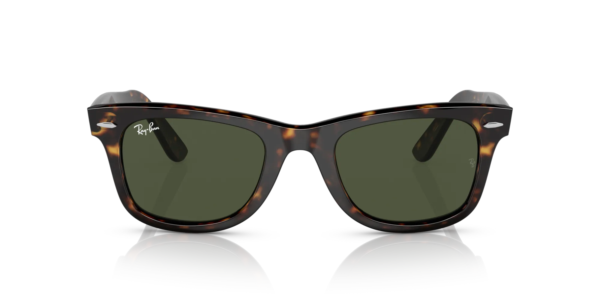 Ray - Ban RB2140 WAYFARER 135931 Occhiali da sole Acetato Tartaruga Verde Squadrata Normale - immagine 3