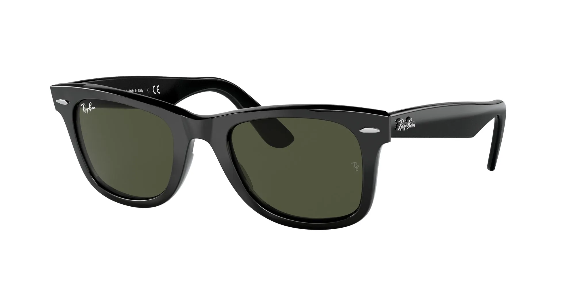 Ray - Ban RB2140 WAYFARER 135831 Occhiali da sole Acetato Nero Verde Squadrata Normale - immagine 1