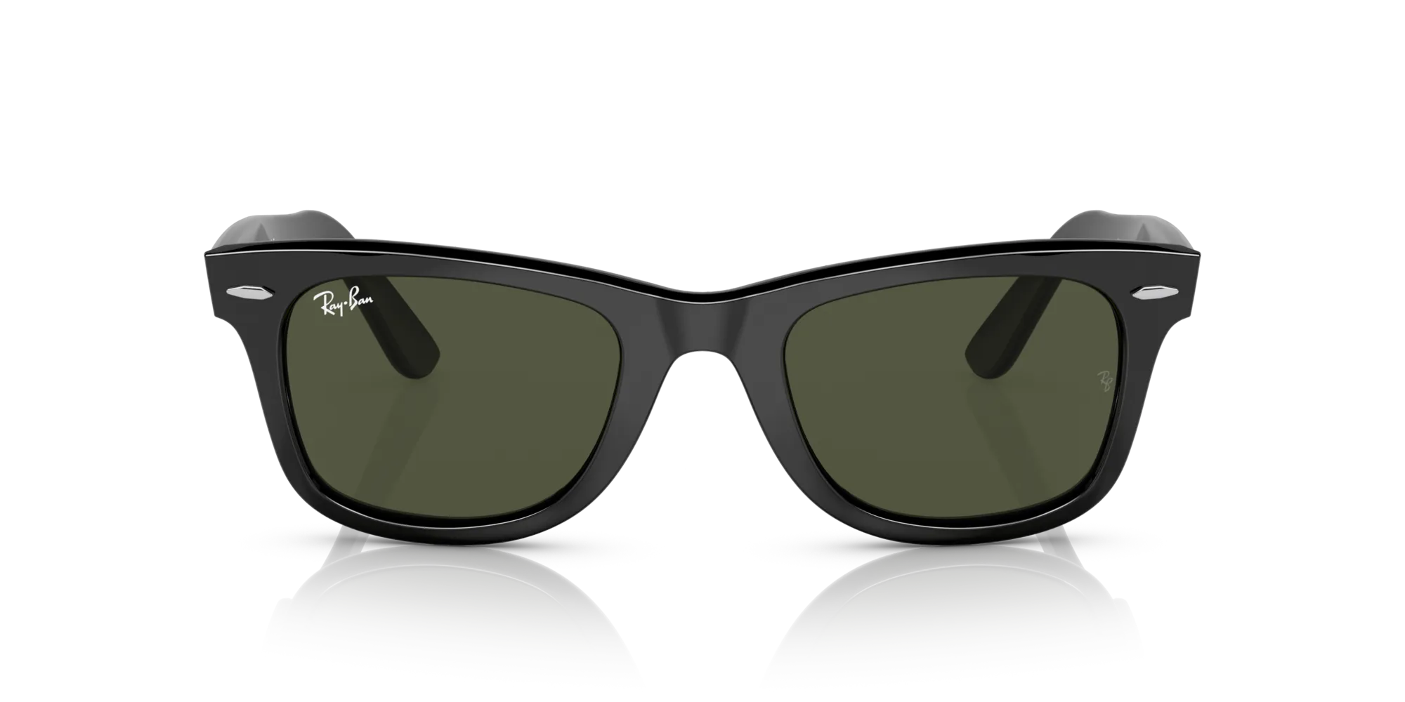 Ray - Ban RB2140 WAYFARER 135831 Occhiali da sole Acetato Nero Verde Squadrata Normale - immagine 3