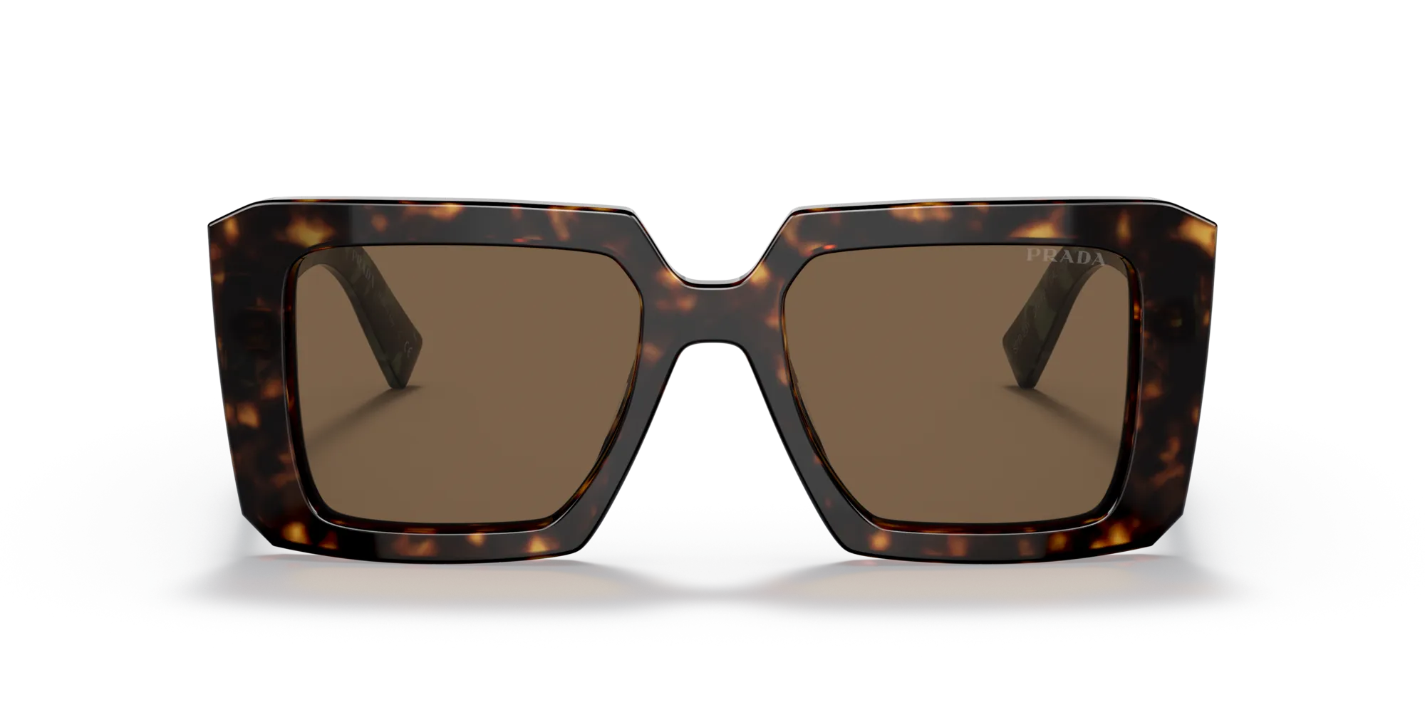 Prada PR 23YS 2AU06B Occhiali da sole Acetato Tartaruga Marrone Squadrata Normale - immagine 3