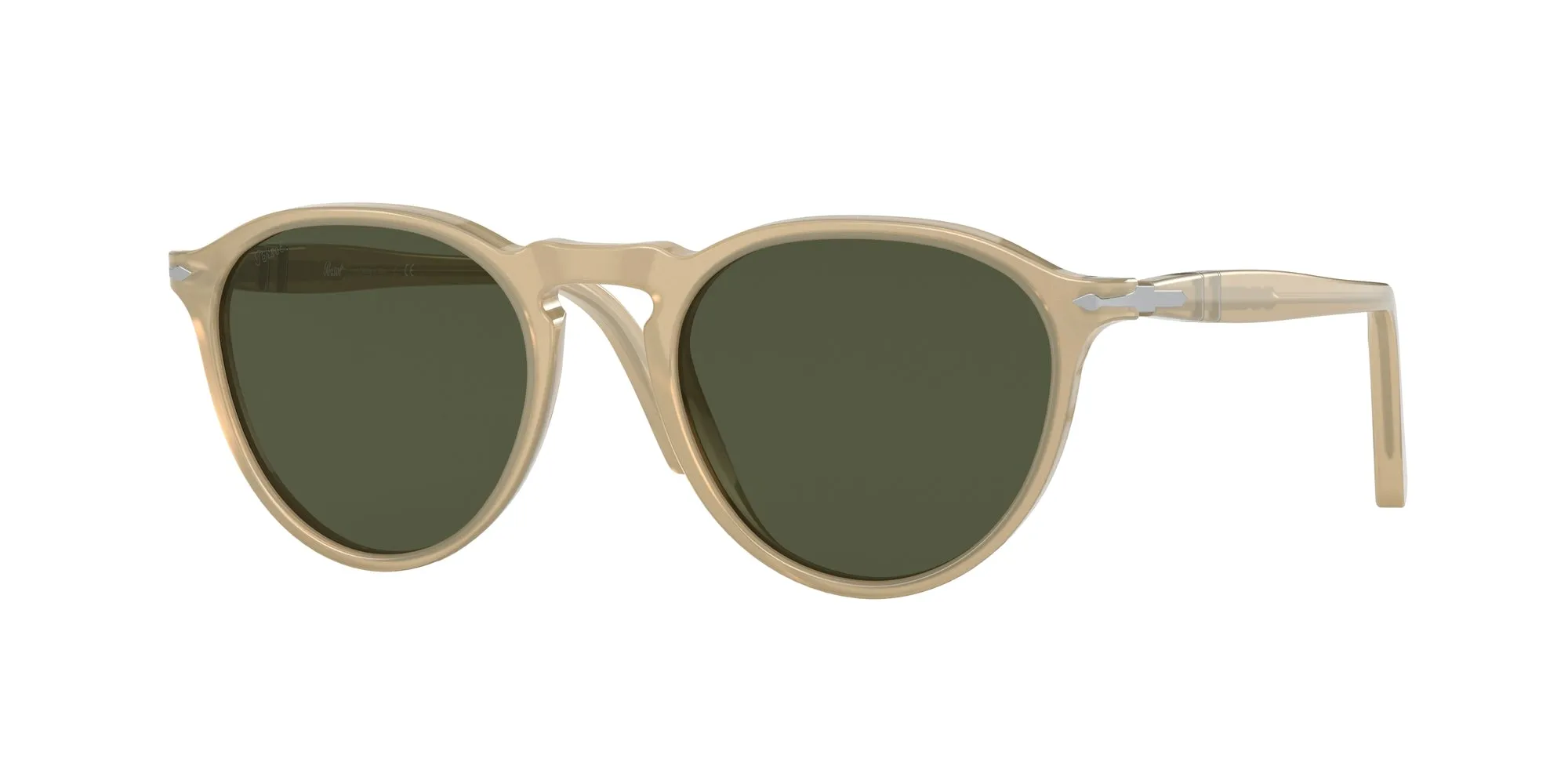 Persol PO3286S 116931 Occhiali da sole Acetato Marrone Verde Pantos Normale - immagine 1