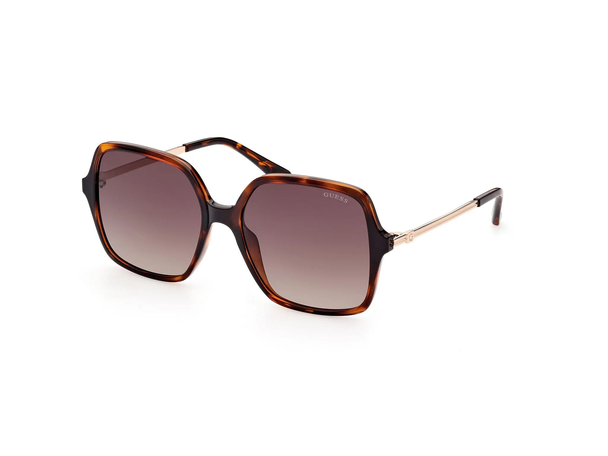 Guess GU7845 52F Occhiali da sole Iniettato Havana Marrone Squadrata Normale Sfumato - immagine 1