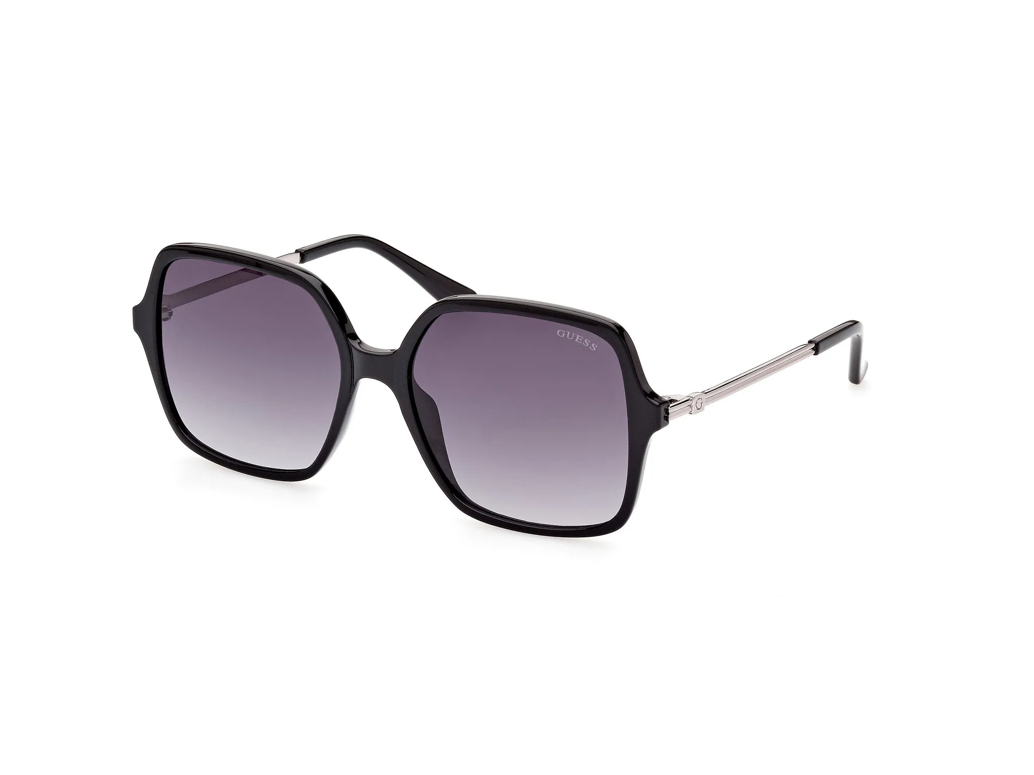 Guess GU7845 01B Occhiali da sole Iniettato Nero Grigio Squadrata Normale Sfumato - immagine 1