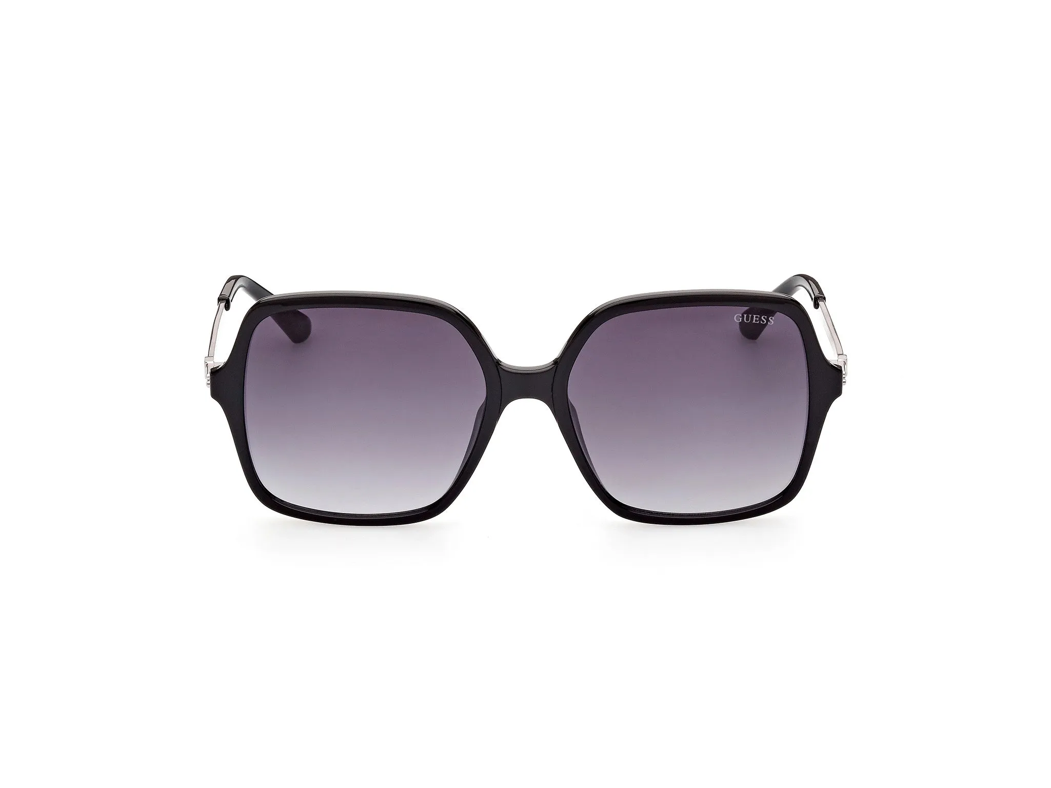 Guess GU7845 01B Occhiali da sole Iniettato Nero Grigio Squadrata Normale Sfumato - immagine 2