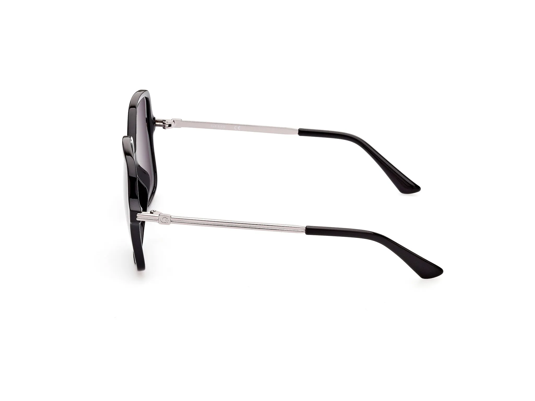 Guess GU7845 01B Occhiali da sole Iniettato Nero Grigio Squadrata Normale Sfumato - immagine 3