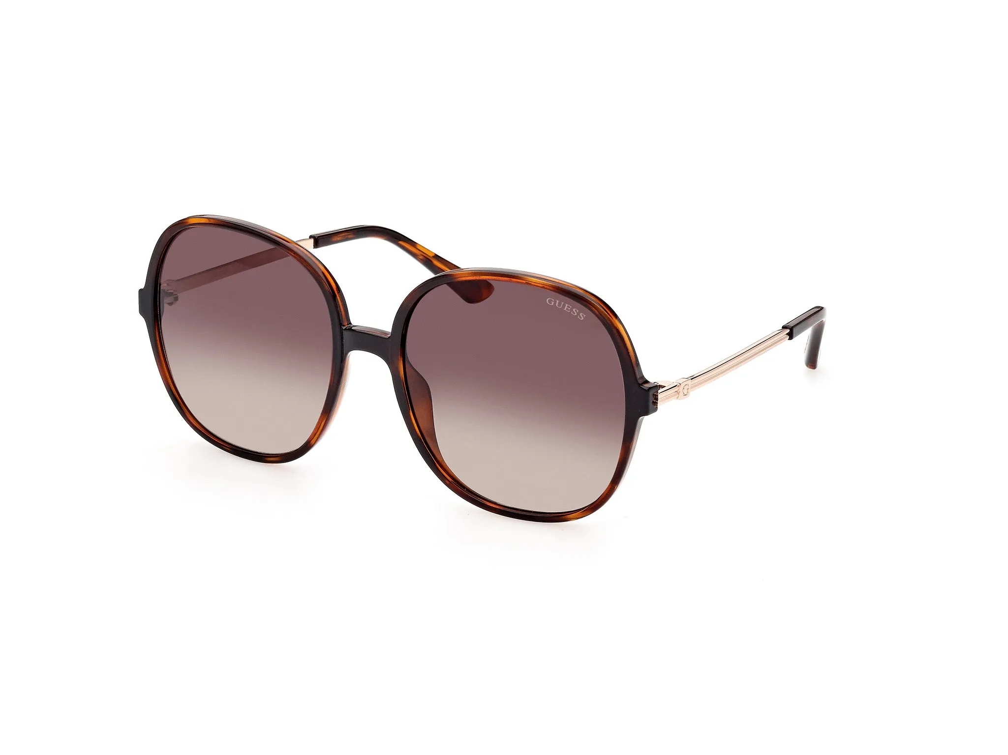 Guess GU7844 52F Occhiali da sole Iniettato Havana Marrone Rotonda Normale Sfumato - immagine 1