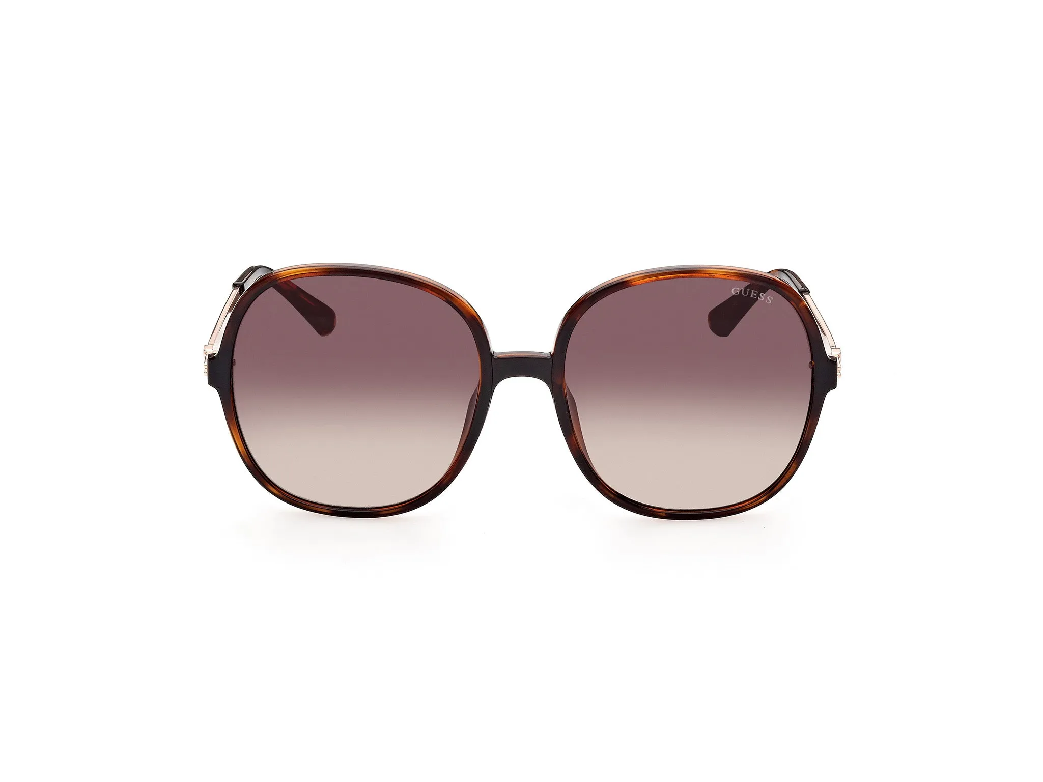 Guess GU7844 52F Occhiali da sole Iniettato Havana Marrone Rotonda Normale Sfumato - immagine 2