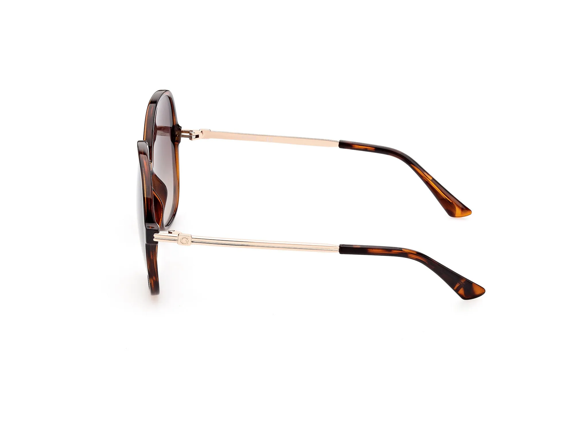Guess GU7844 52F Occhiali da sole Iniettato Havana Marrone Rotonda Normale Sfumato - immagine 3