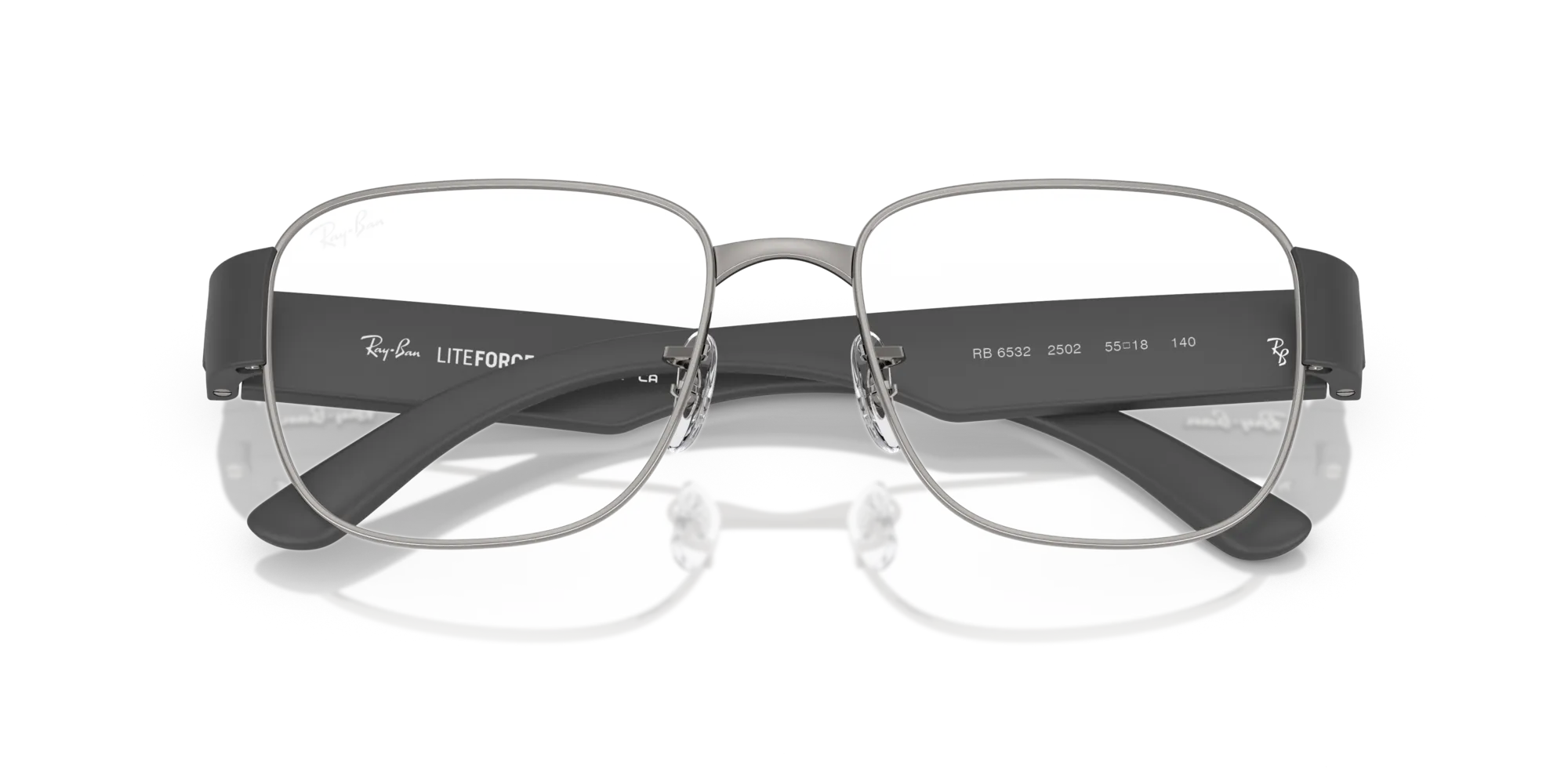 Ray - Ban RX6532 2502 Montature da vista Metallo Grigio Trasparente Squadrata Normale - immagine 2