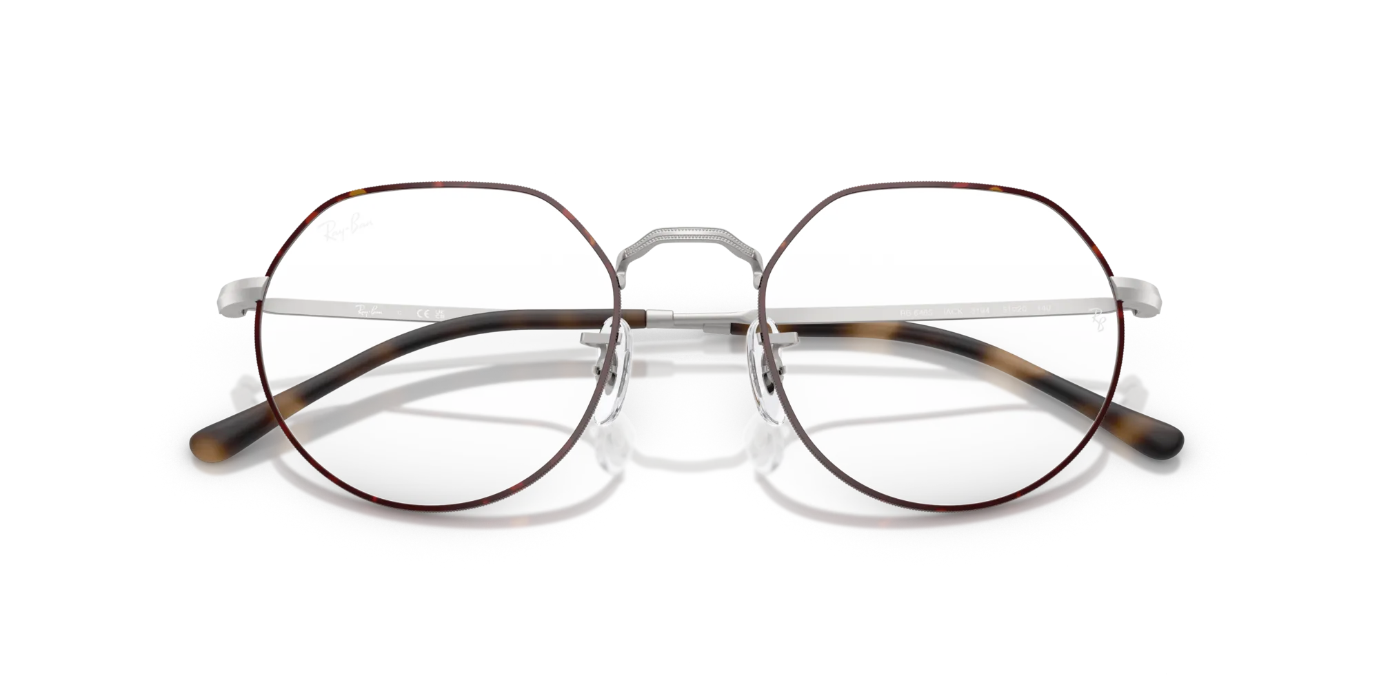 Ray - Ban RX6465 JACK 3194 Montature da vista Metallo Havana Trasparente Geometrica Normale - immagine 2