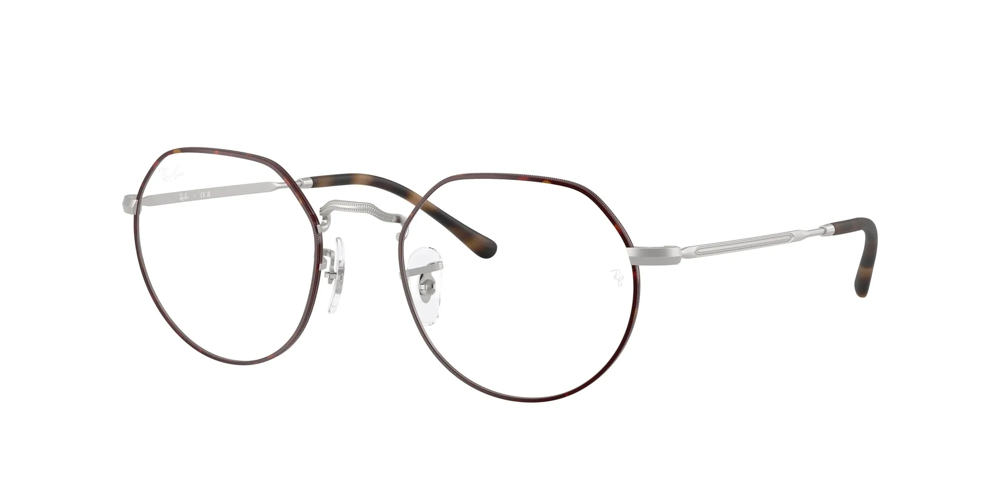Ray - Ban RX6465 JACK 3194 Montature da vista Metallo Havana Trasparente Geometrica Normale - immagine 1