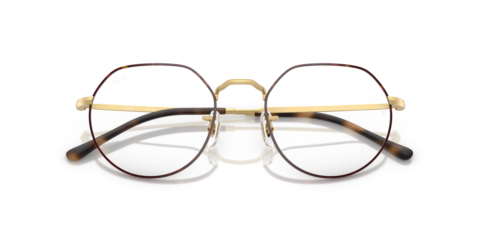 Ray - Ban RX6465 JACK 3188 Montature da vista Metallo Havana Trasparente Geometrica Normale - immagine 2