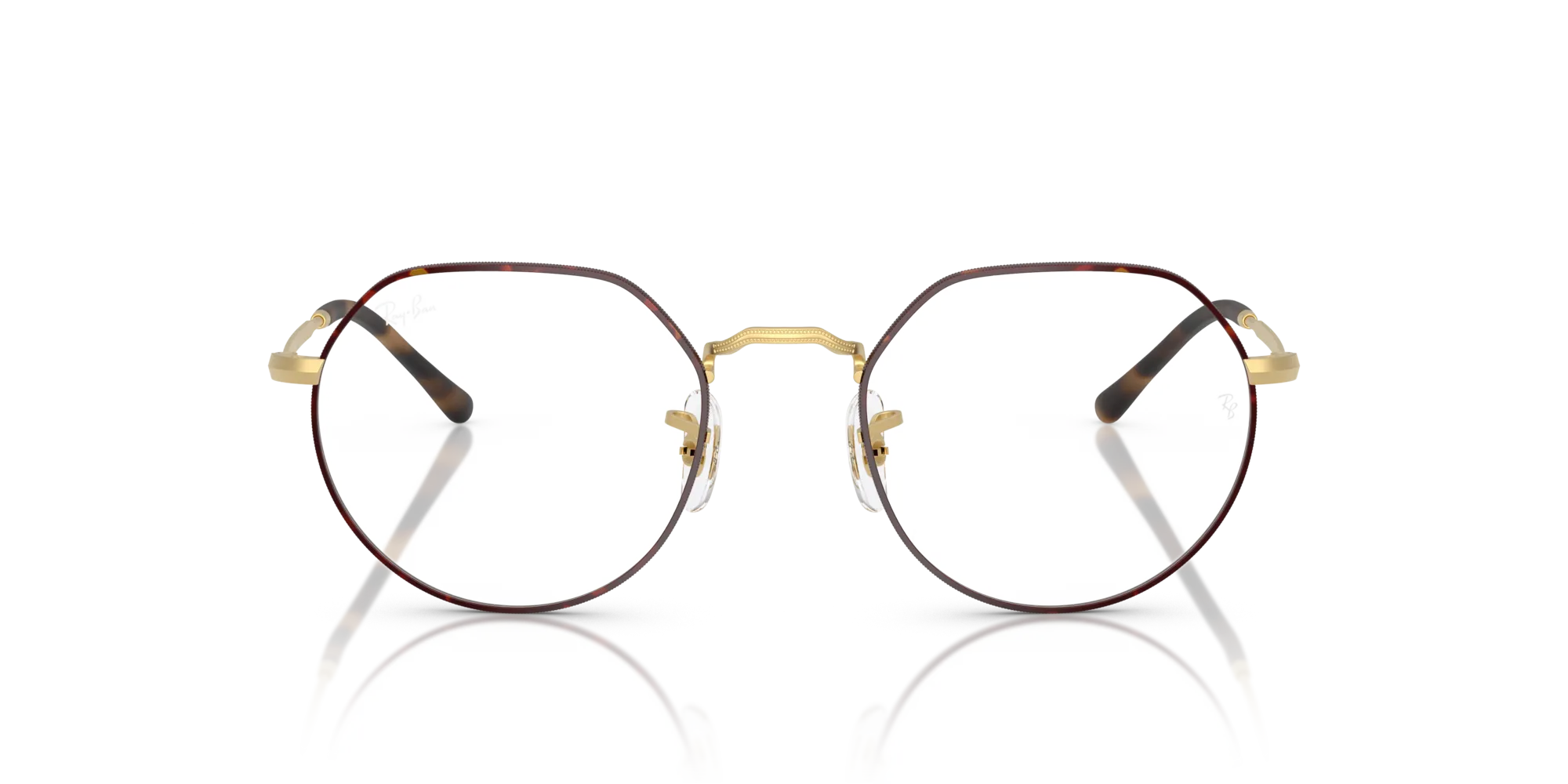 Ray - Ban RX6465 JACK 3188 Montature da vista Metallo Havana Trasparente Geometrica Normale - immagine 3