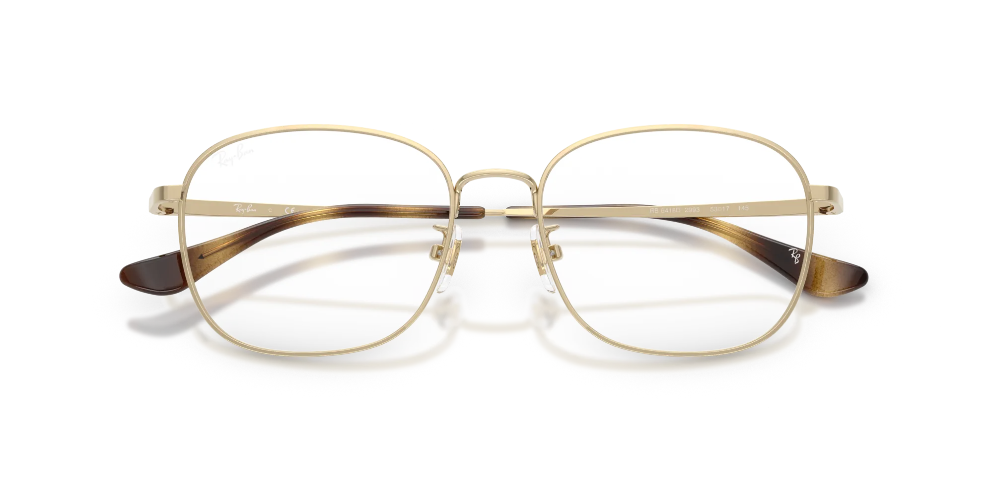 Ray - Ban RX6418D 2993 Montature da vista Metallo Oro Trasparente Squadrata Normale - immagine 2