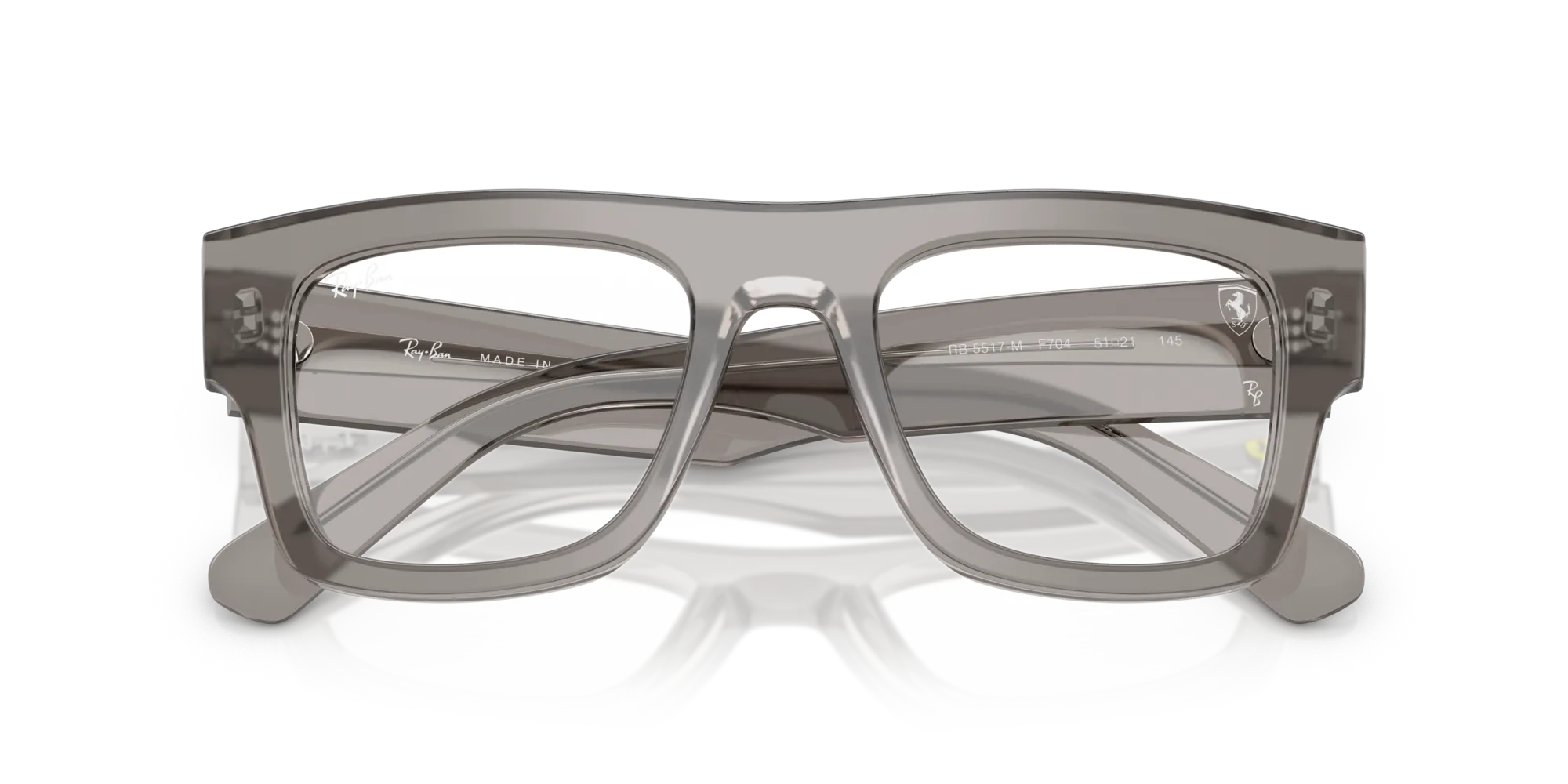 Ray - Ban RX5517M F704 Montature da vista Acetato Grigio Trasparente Squadrata Normale - immagine 2