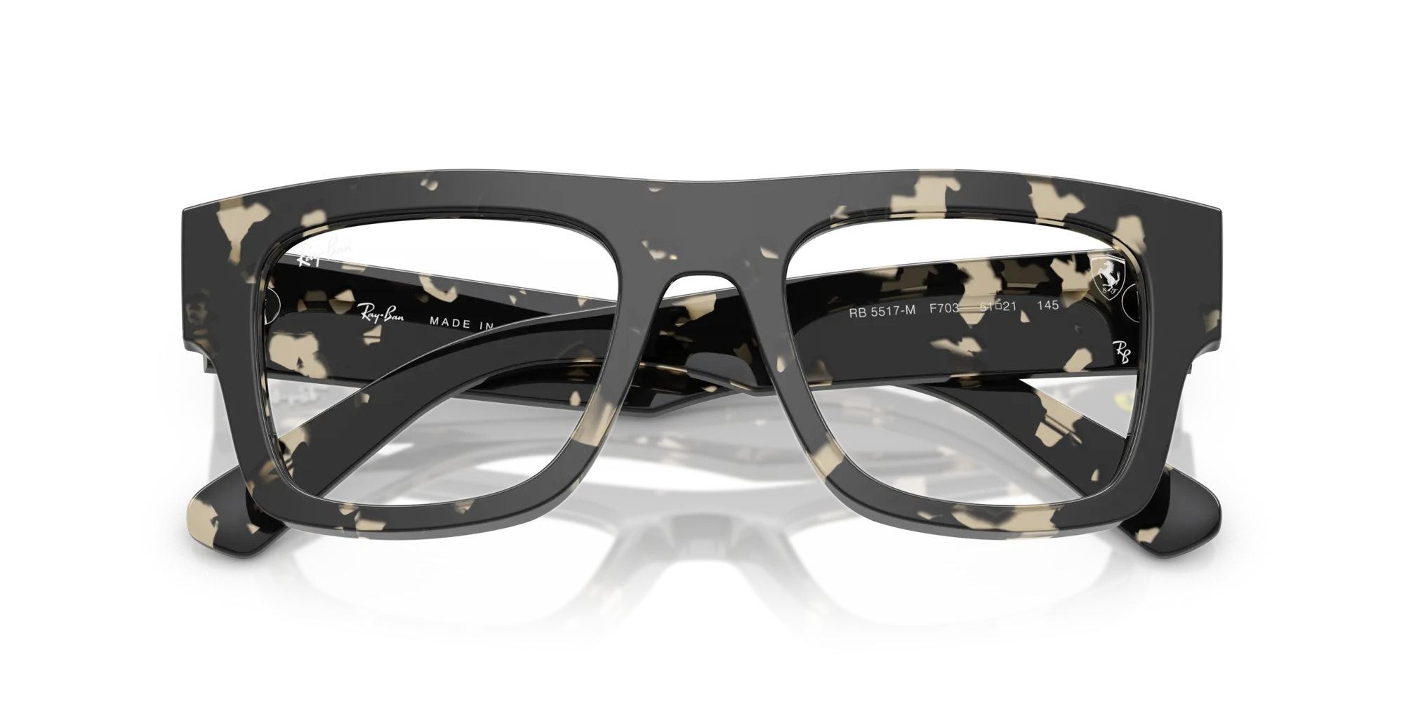 Ray - Ban RX5517M F703 Montature da vista Acetato Tartaruga Trasparente Squadrata Normale - immagine 2