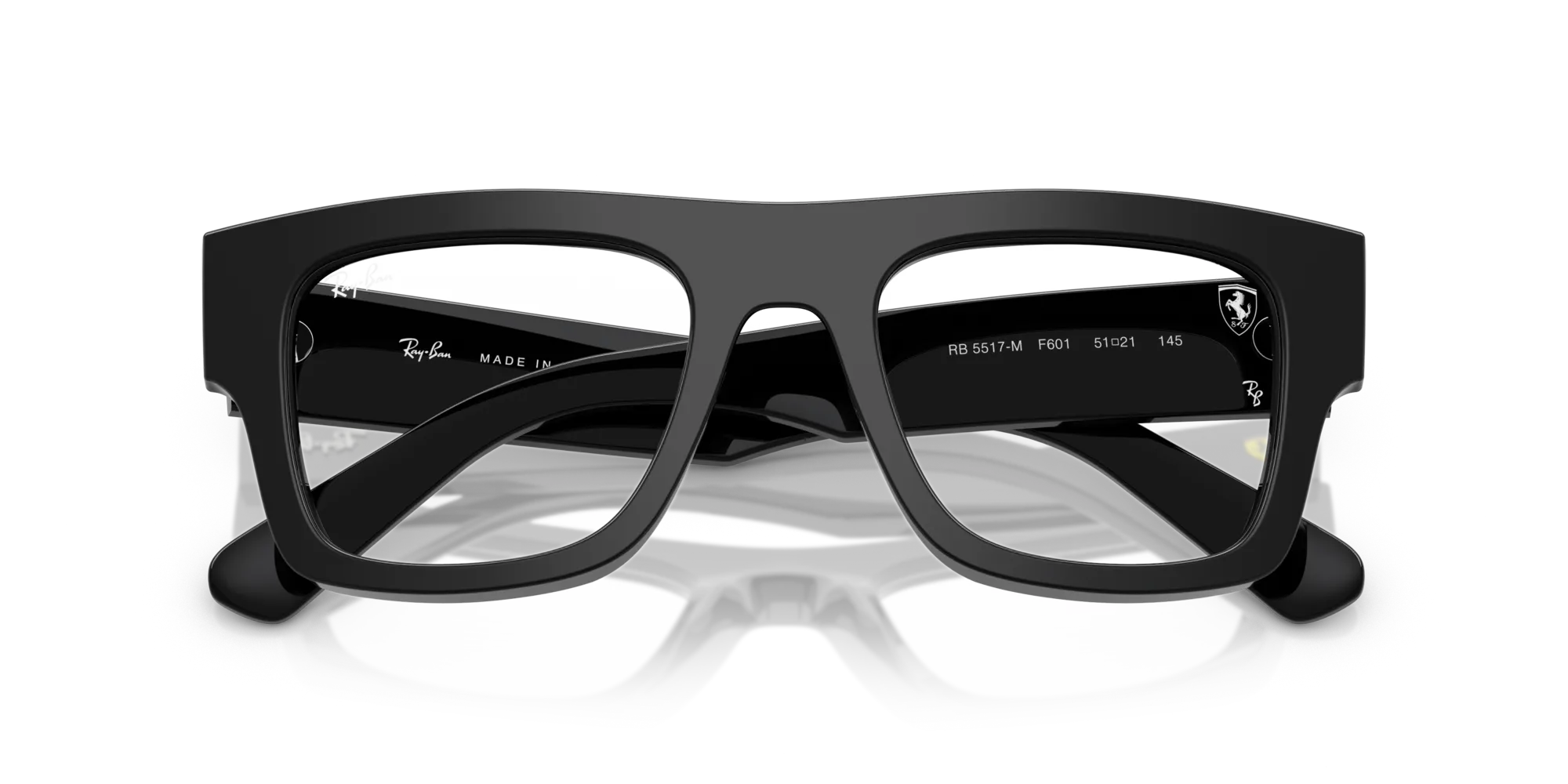 Ray - Ban RX5517M F601 Montature da vista Acetato Nero Trasparente Squadrata Normale - immagine 2
