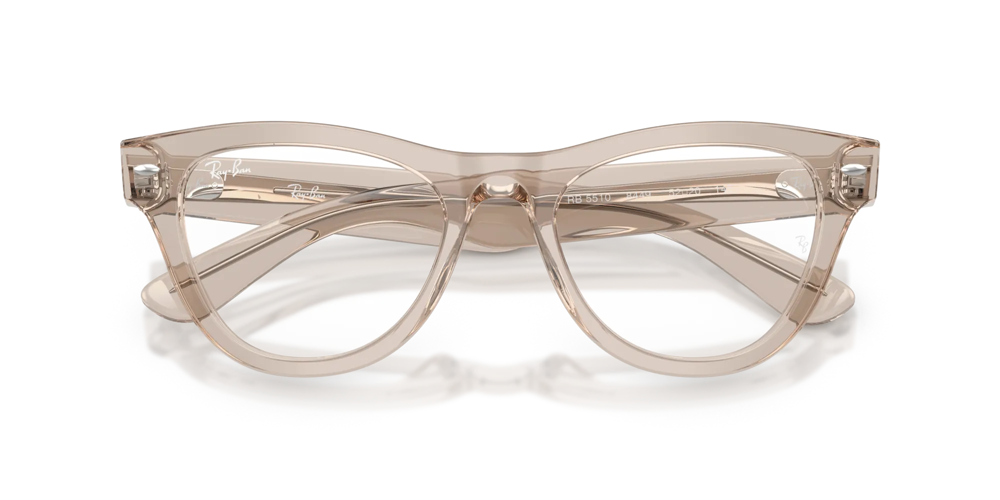 Ray - Ban RX5510 8449 Montature da vista Acetato Marrone Trasparente Cat Eye Normale - immagine 2