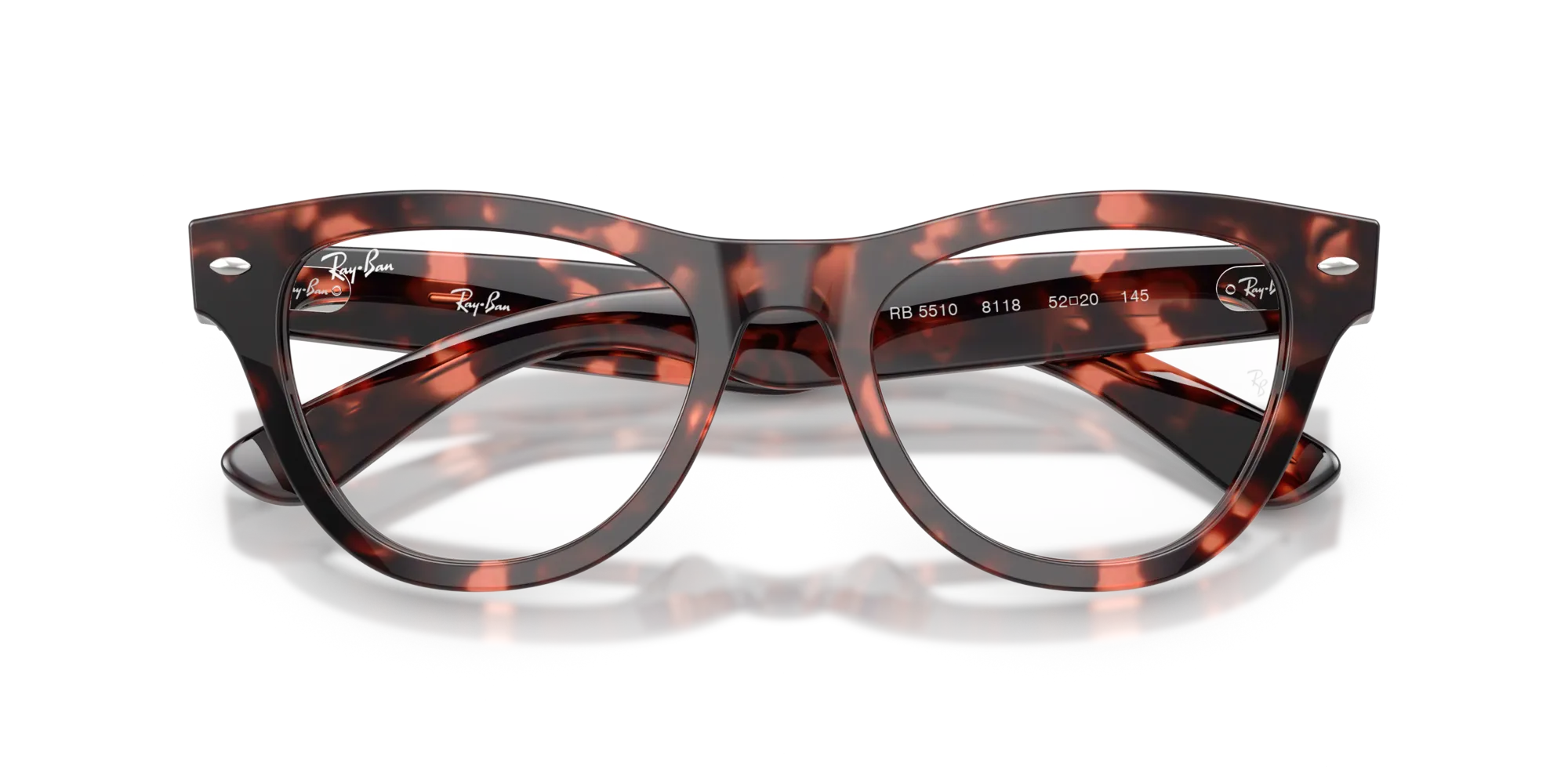Ray - Ban RX5510 8118 Montature da vista Acetato Tartaruga Trasparente Cat Eye Normale - immagine 2