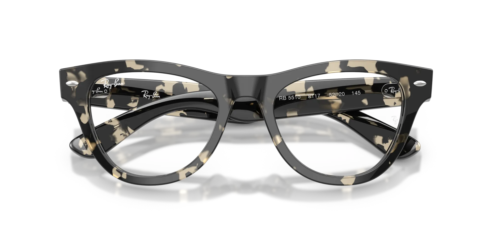 Ray - Ban RX5510 8117 Montature da vista Acetato Grigio Trasparente Cat Eye Normale - immagine 2