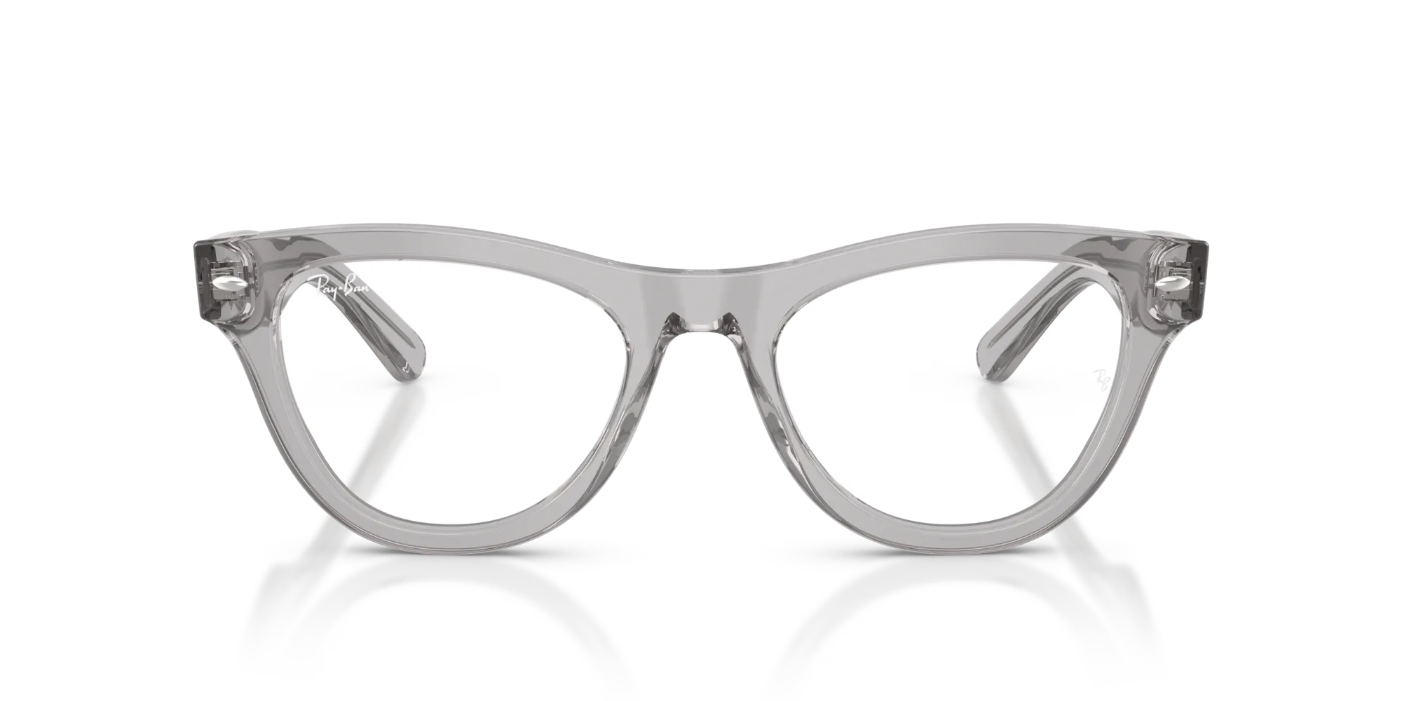 Ray - Ban RX5510 2102 Montature da vista Acetato Grigio Trasparente Cat Eye Normale - immagine 3