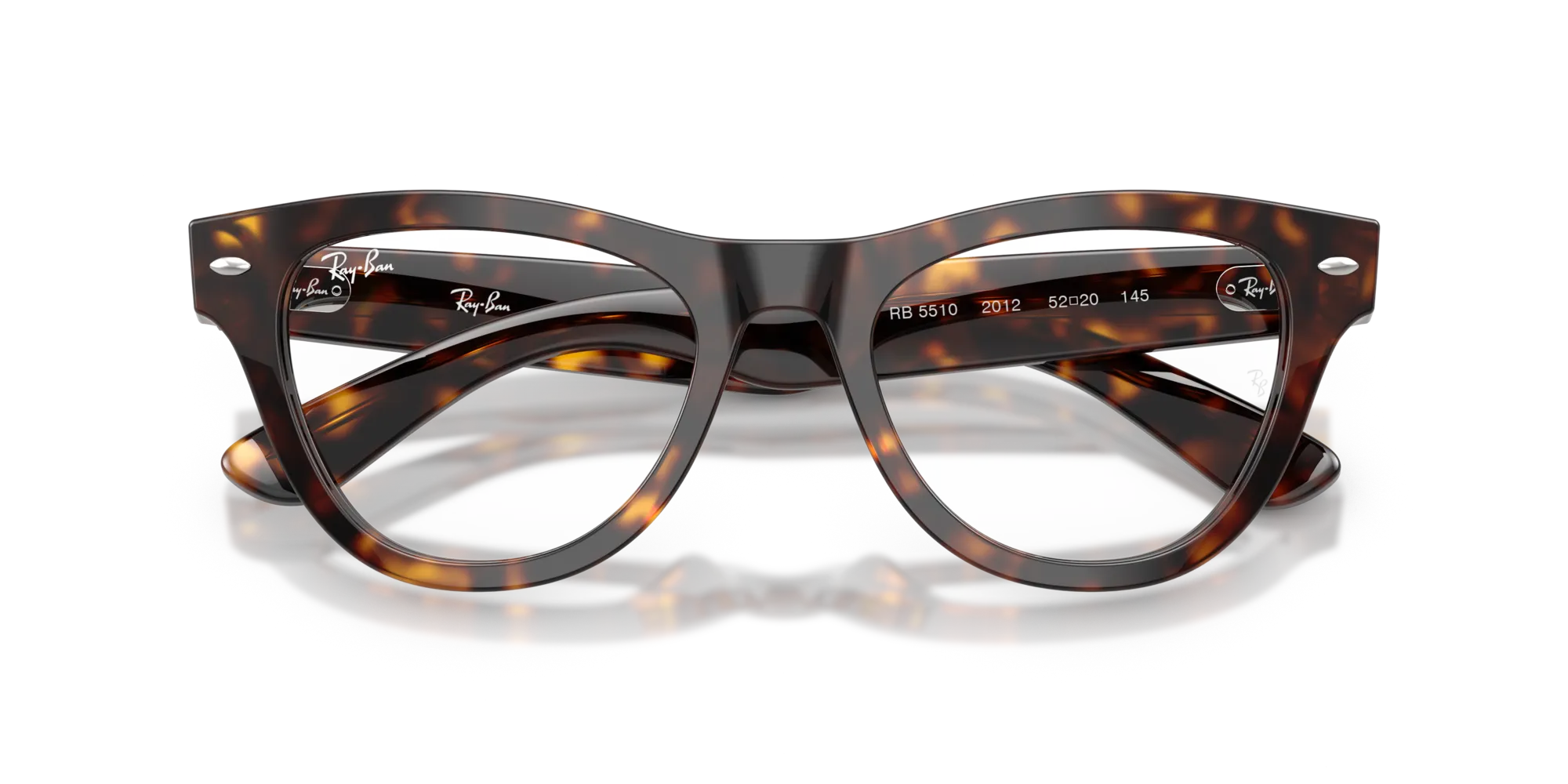 Ray - Ban RX5510 2012 Montature da vista Acetato Tartaruga Trasparente Cat Eye Normale - immagine 2