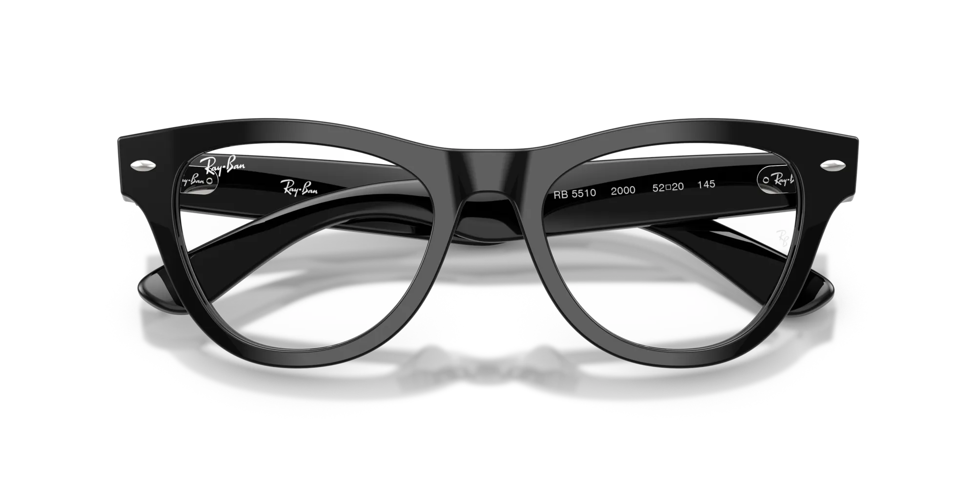 Ray - Ban RX5510 2000 Montature da vista Acetato Nero Trasparente Cat Eye Normale - immagine 2