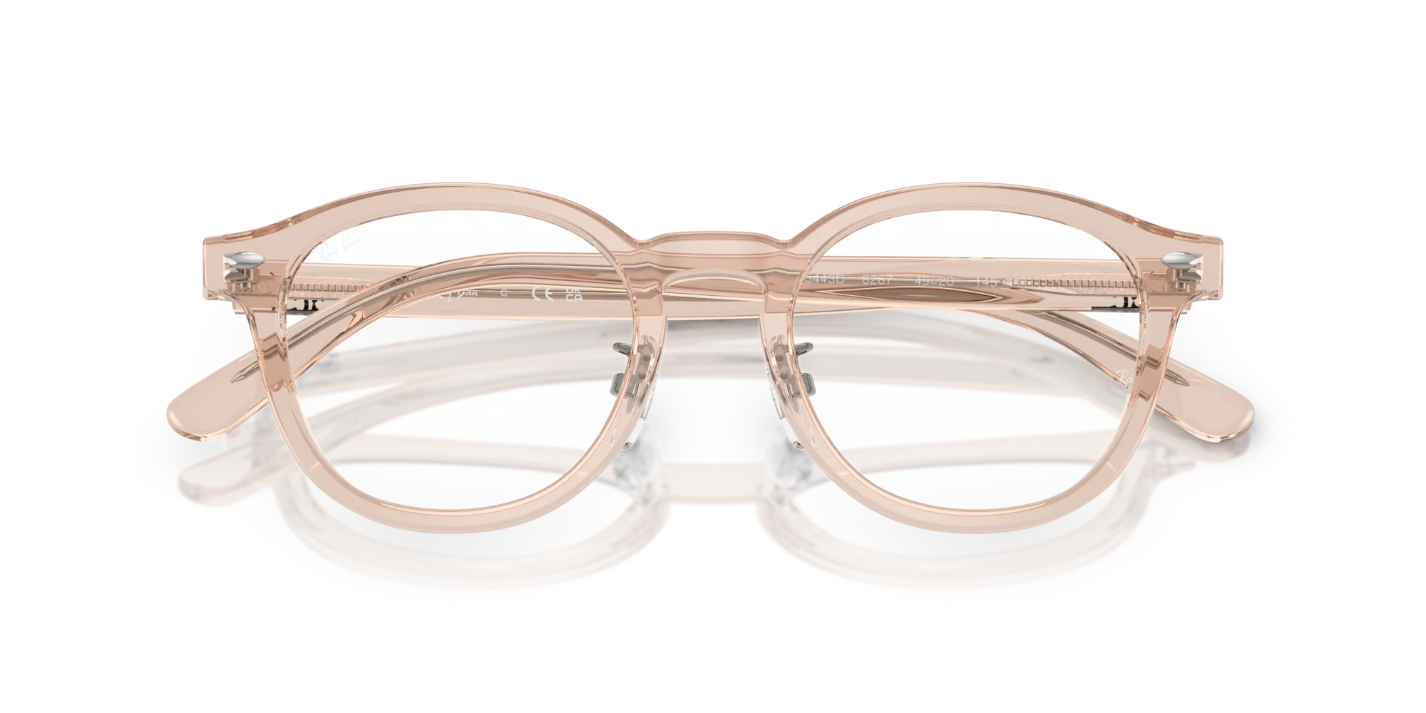 Ray - Ban RX5443D 8267 Montature da vista Acetato Marrone Trasparente Squadrata Normale - immagine 2