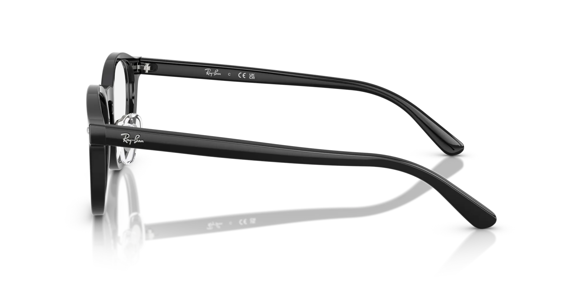 Ray - Ban RX5443D 2000 Montature da vista Acetato Nero Trasparente Squadrata Normale - immagine 4
