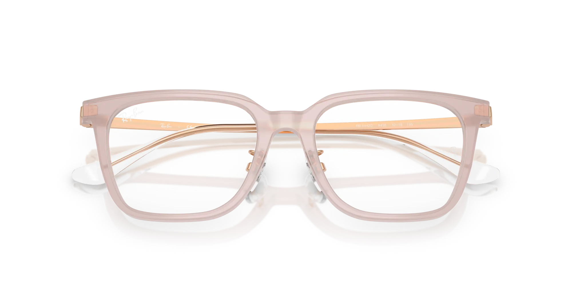 Ray - Ban RX5442D 8438 Montature da vista Acetato Marrone Trasparente Squadrata Normale - immagine 2
