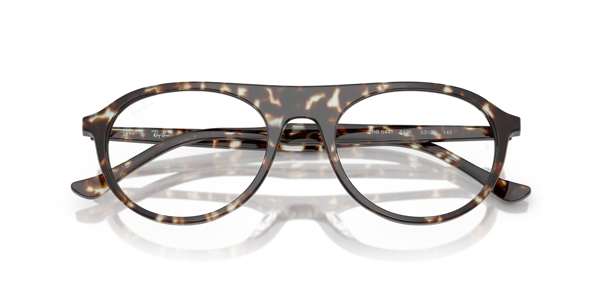 Ray - Ban RX5441 8425 Montature da vista Acetato Giallo Trasparente Squadrata Normale - immagine 2