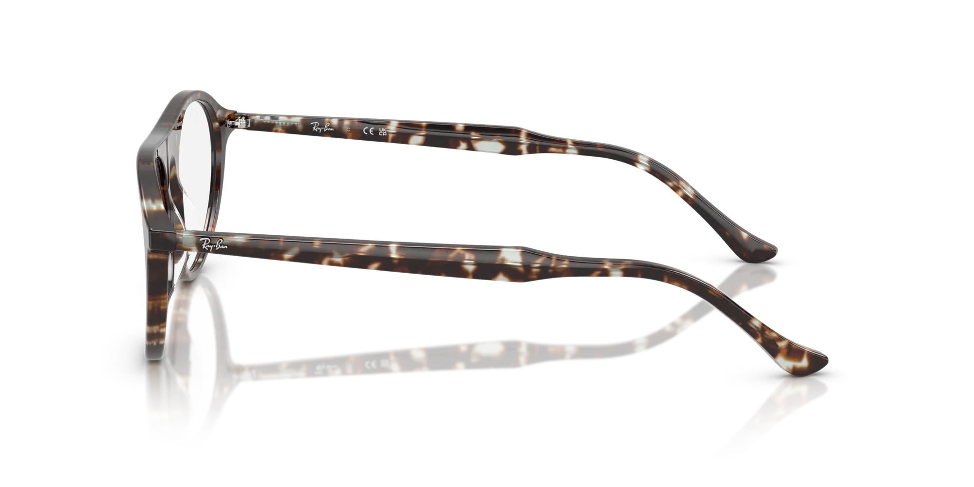 Ray - Ban RX5441 8425 Montature da vista Acetato Giallo Trasparente Squadrata Normale - immagine 4