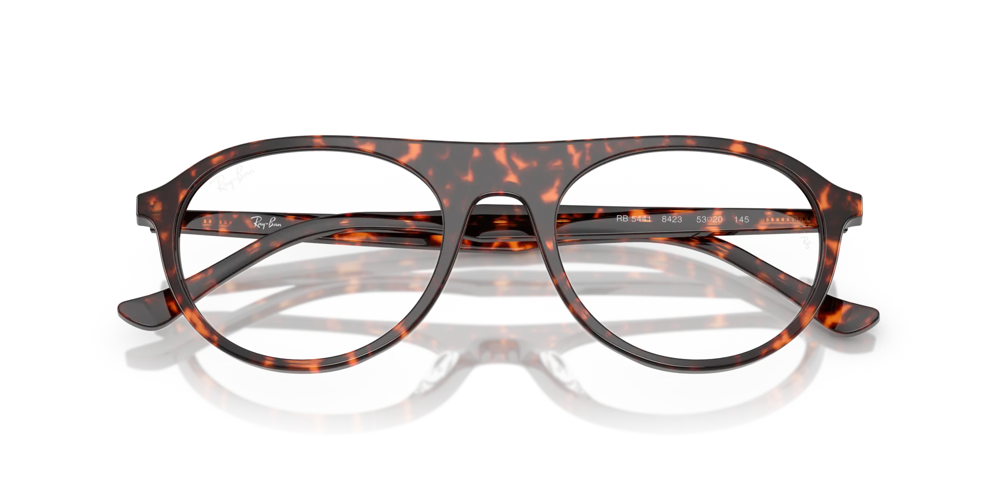 Ray - Ban RX5441 8423 Montature da vista Acetato Rosso Trasparente Squadrata Normale - immagine 2