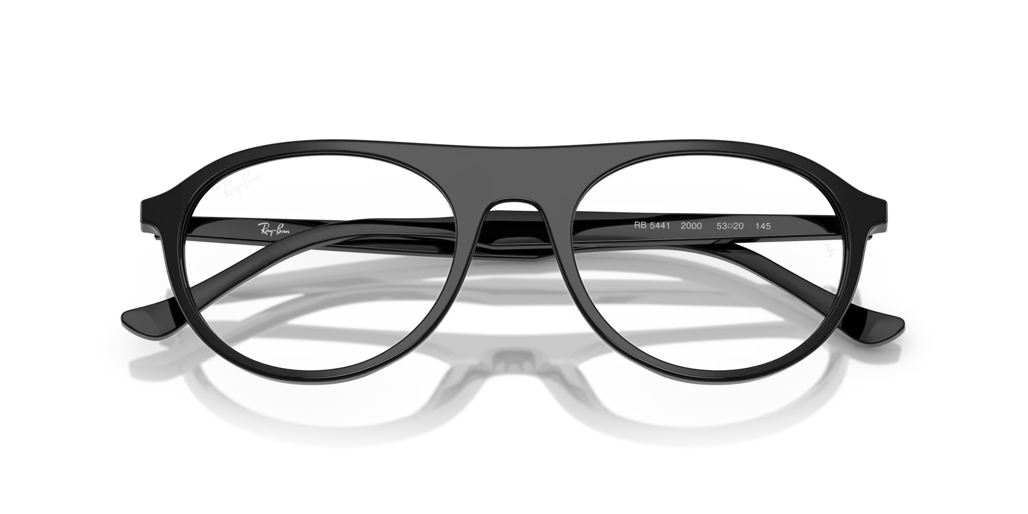 Ray - Ban RX5441 2000 Montature da vista Acetato Nero Trasparente Squadrata Normale - immagine 2