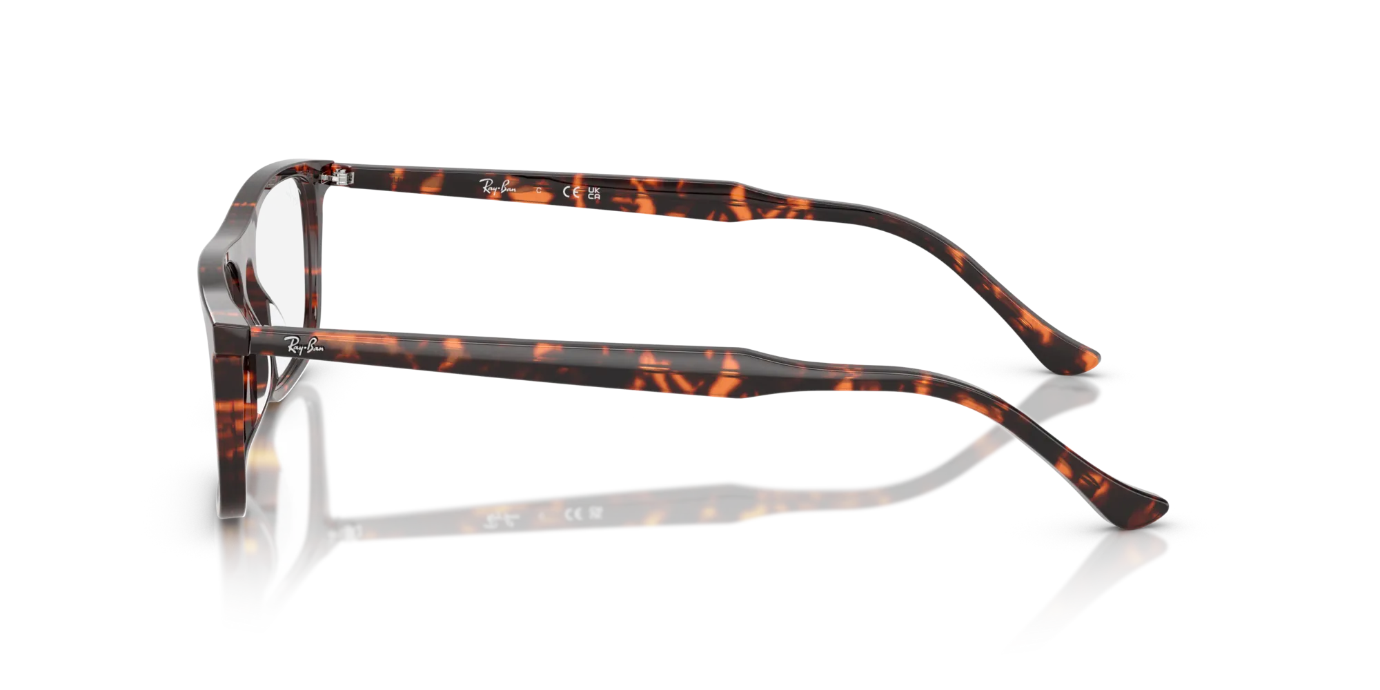 Ray - Ban RX5440 8423 Montature da vista Acetato Rosso Trasparente Squadrata Normale - immagine 4