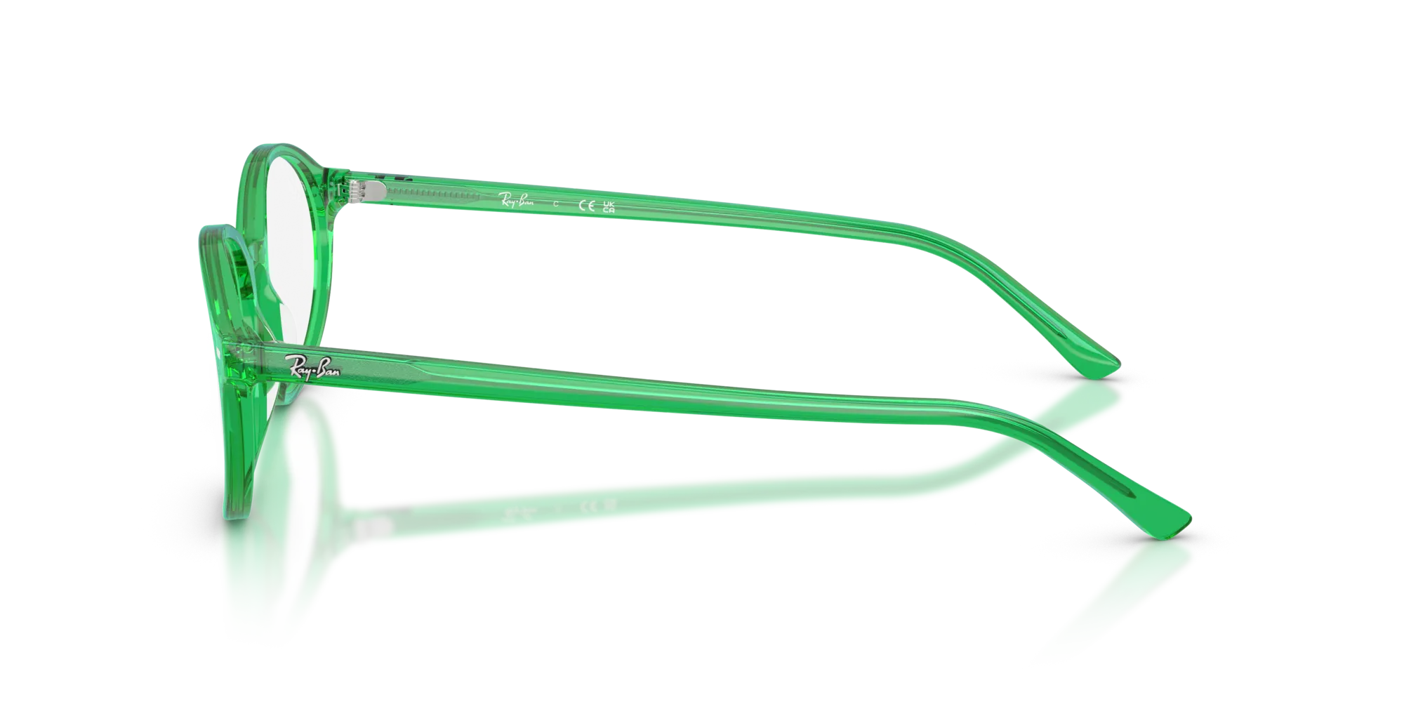 Ray - Ban RX5429 GERMAN 8441 Montature da vista Acetato Verde Trasparente Rotonda Normale - immagine 4