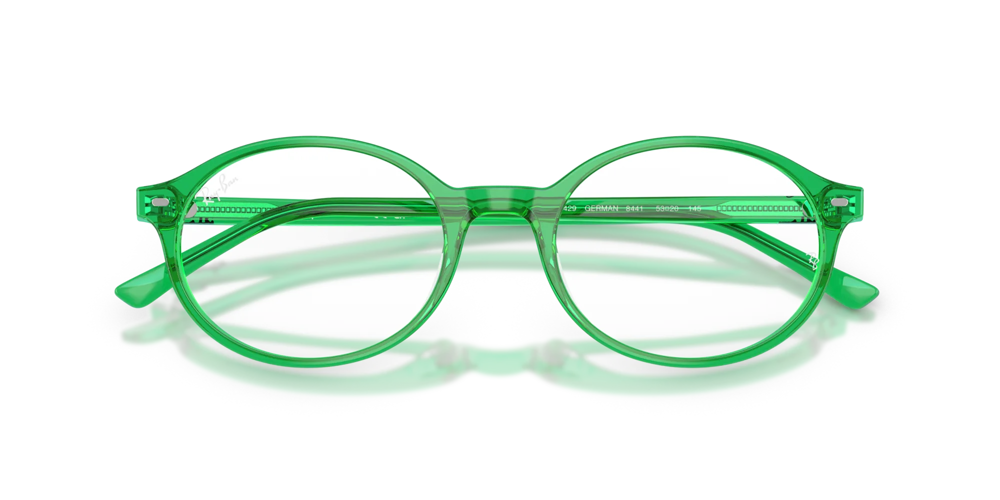 Ray - Ban RX5429 GERMAN 8441 Montature da vista Acetato Verde Trasparente Rotonda Normale - immagine 2