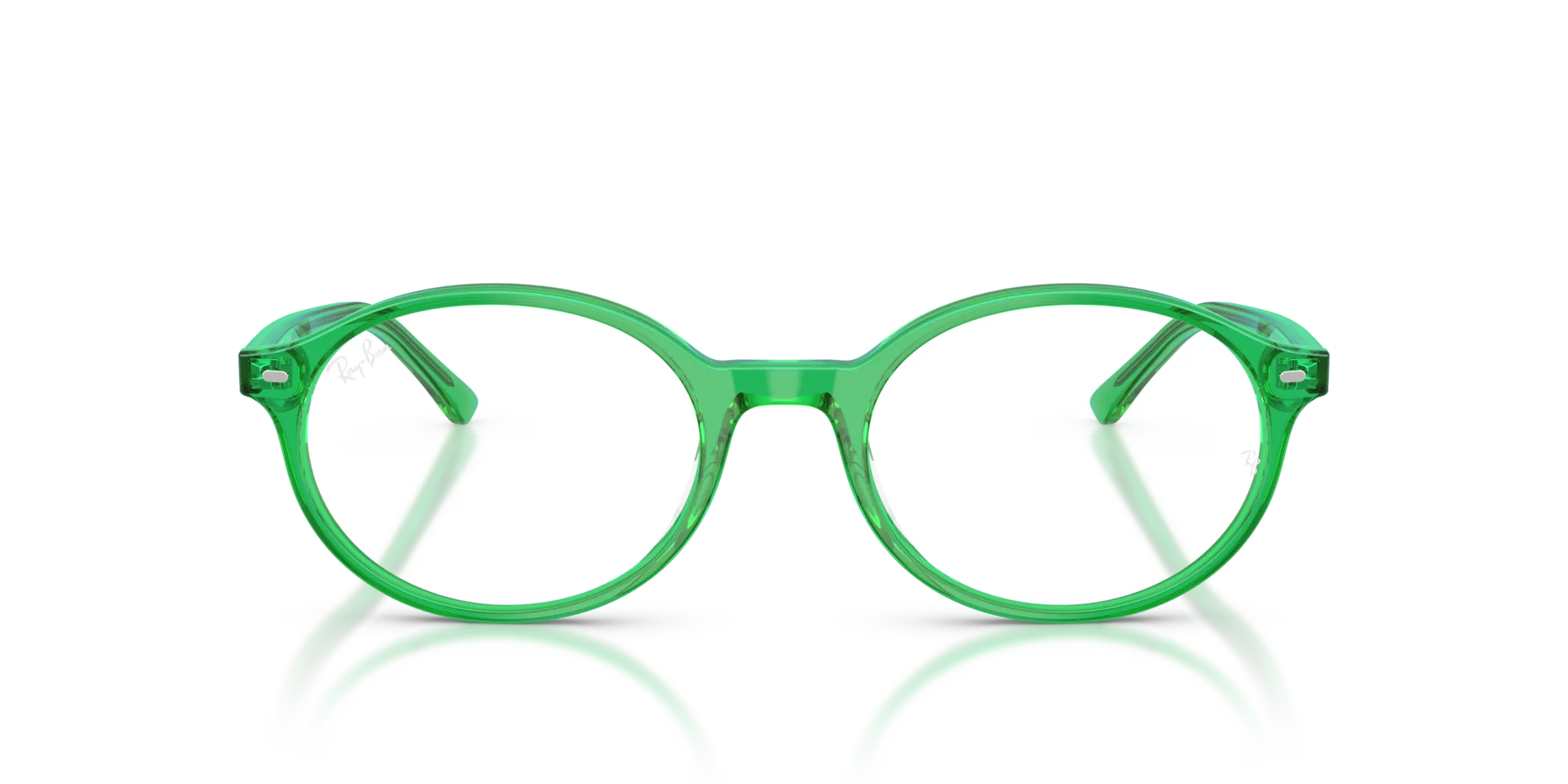 Ray - Ban RX5429 GERMAN 8441 Montature da vista Acetato Verde Trasparente Rotonda Normale - immagine 3